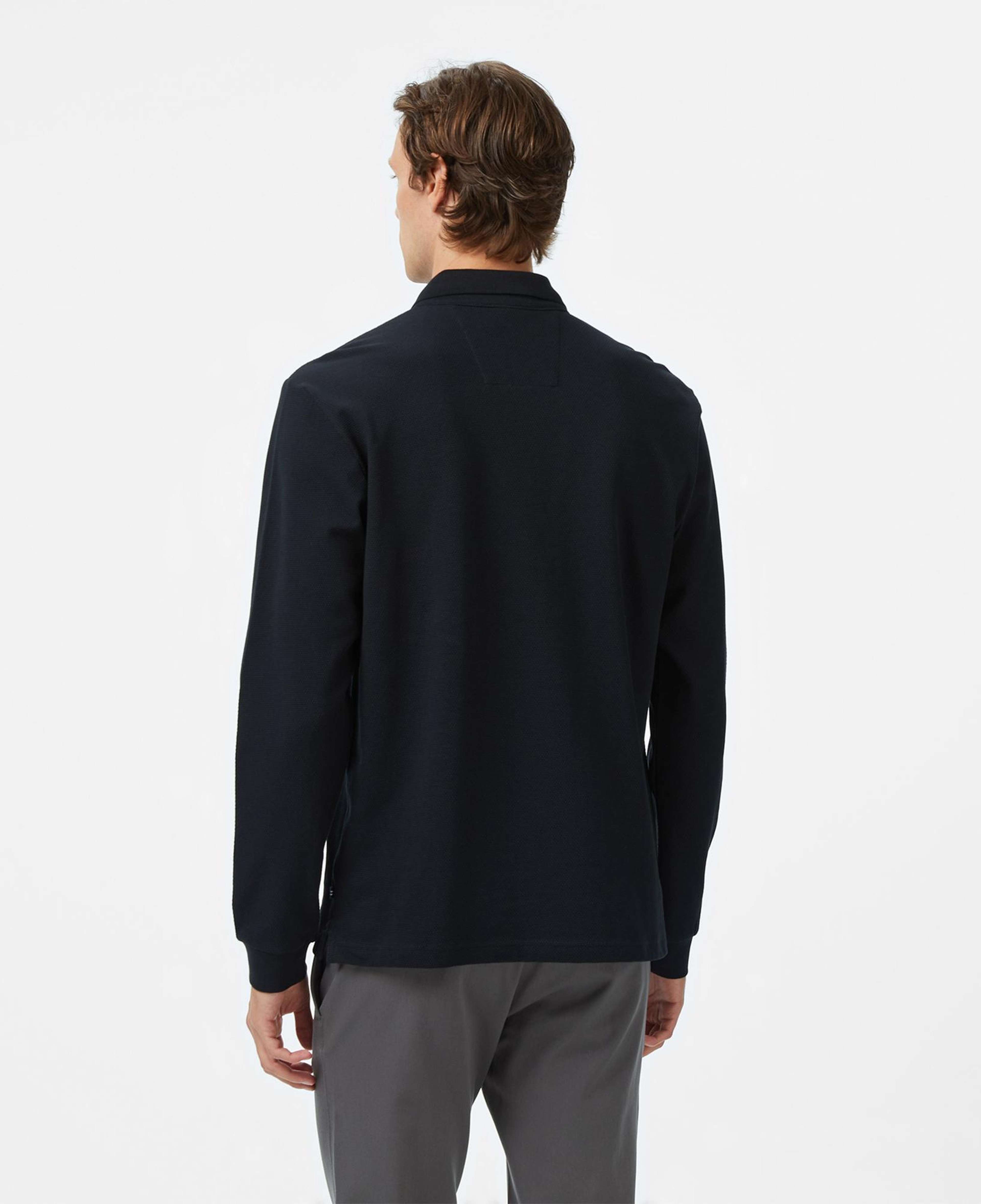 Nautica Erkek Siyah Classic Fit Uzun Kollu Polo Yaka T-Shirt