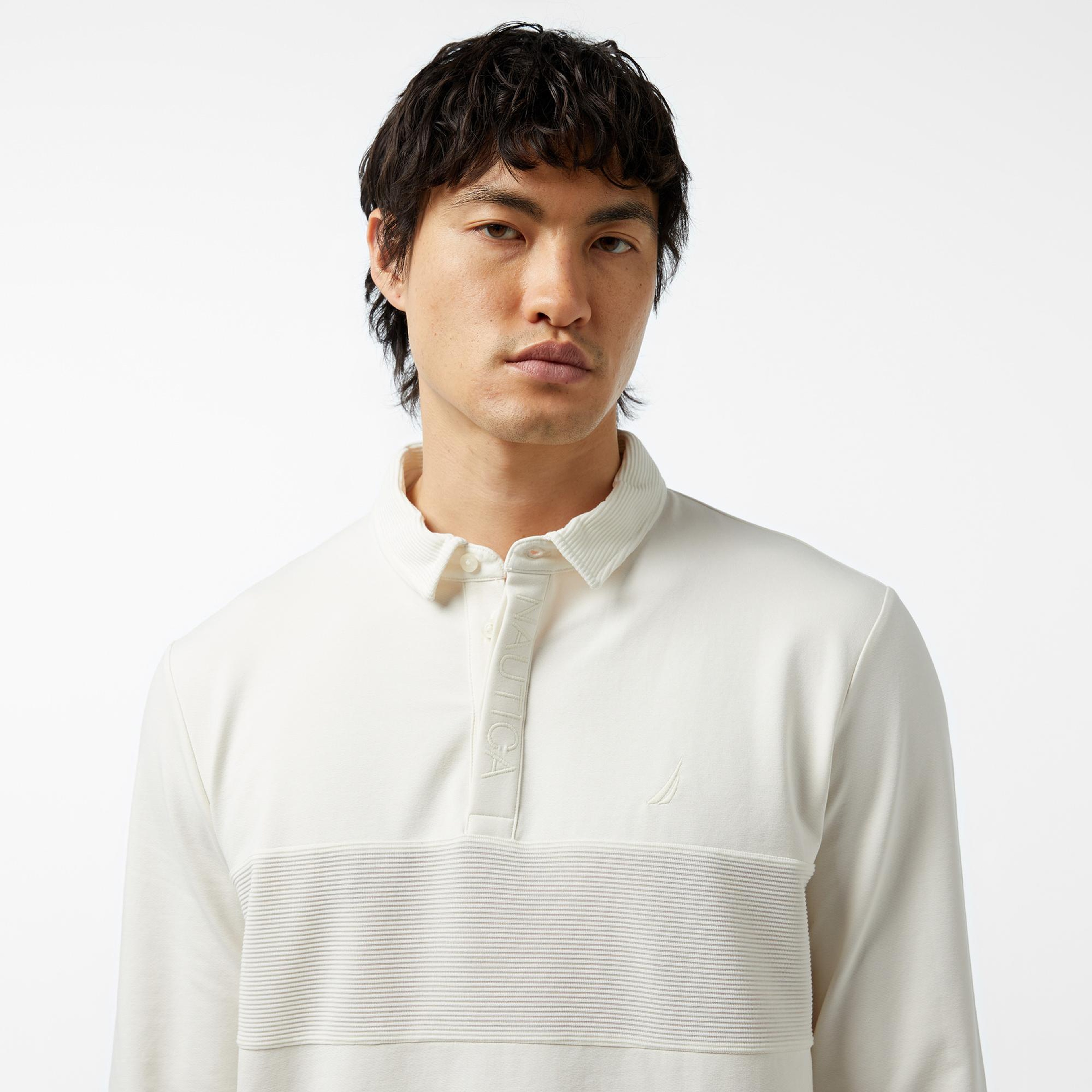 Nautica Erkek Kırık Beyaz Uzun Kollu Polo Yaka T-Shirt