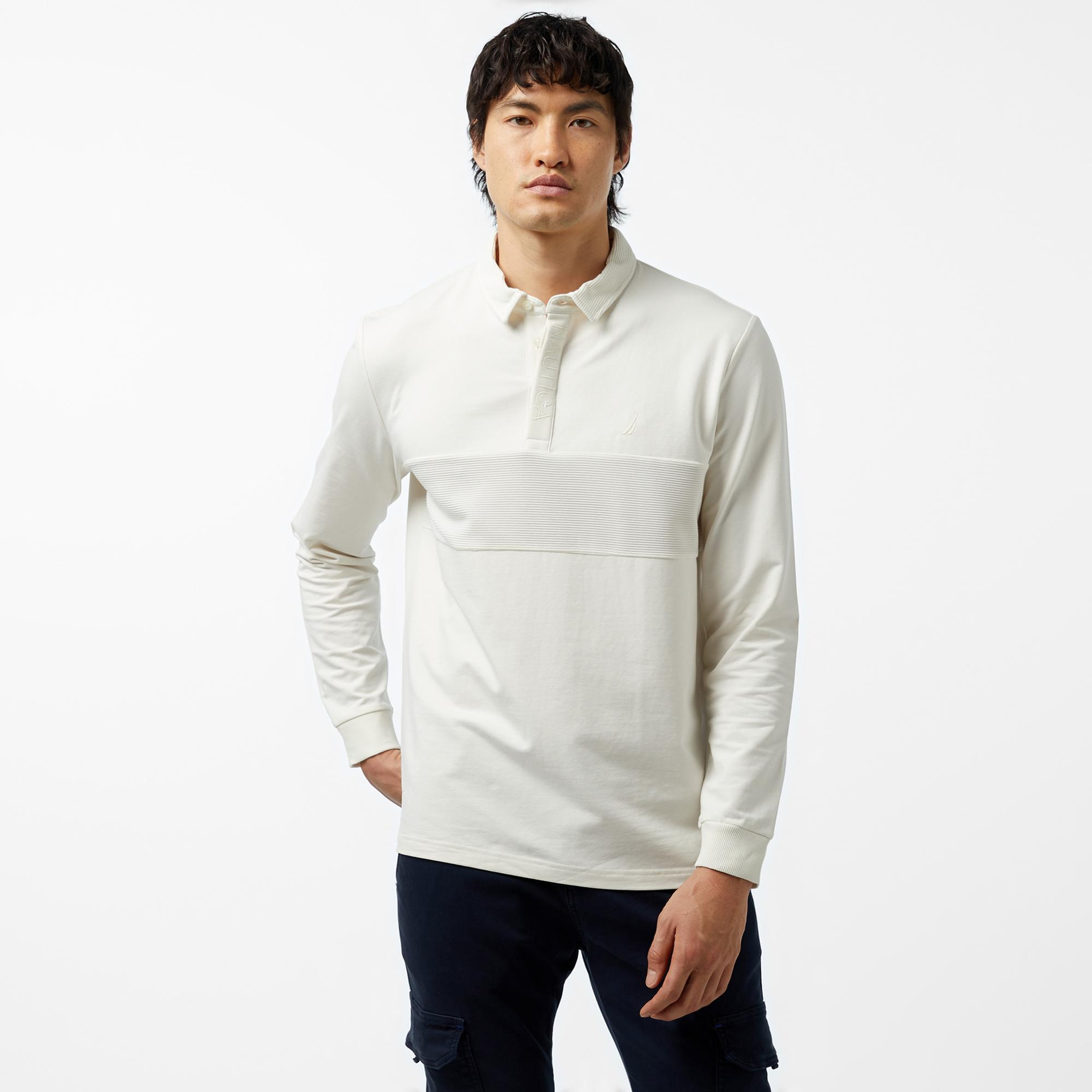 Nautica Erkek Kırık Beyaz Uzun Kollu Polo Yaka T-Shirt