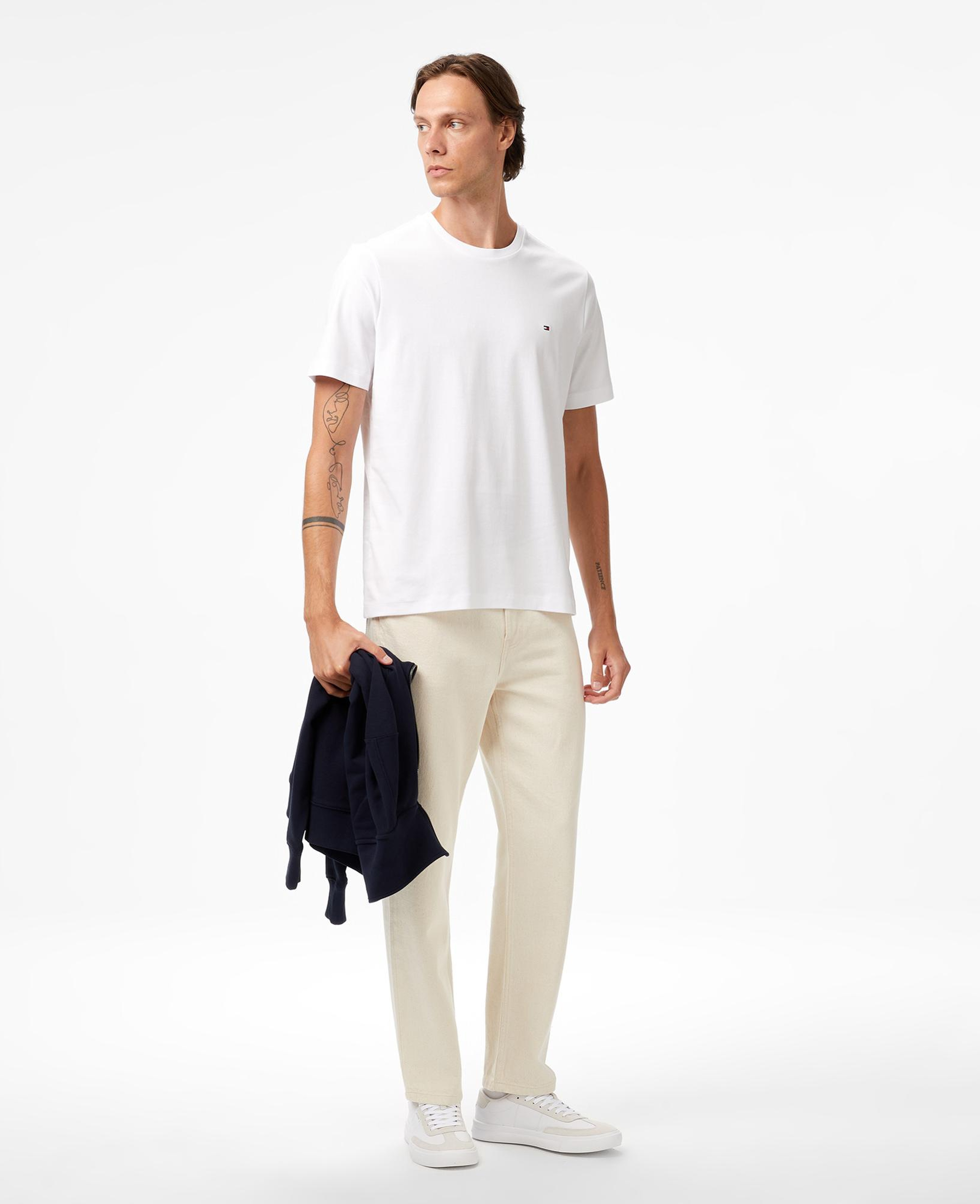 Tommy Hilfiger Elevated Essentials Erkek Beyaz T-Shirt