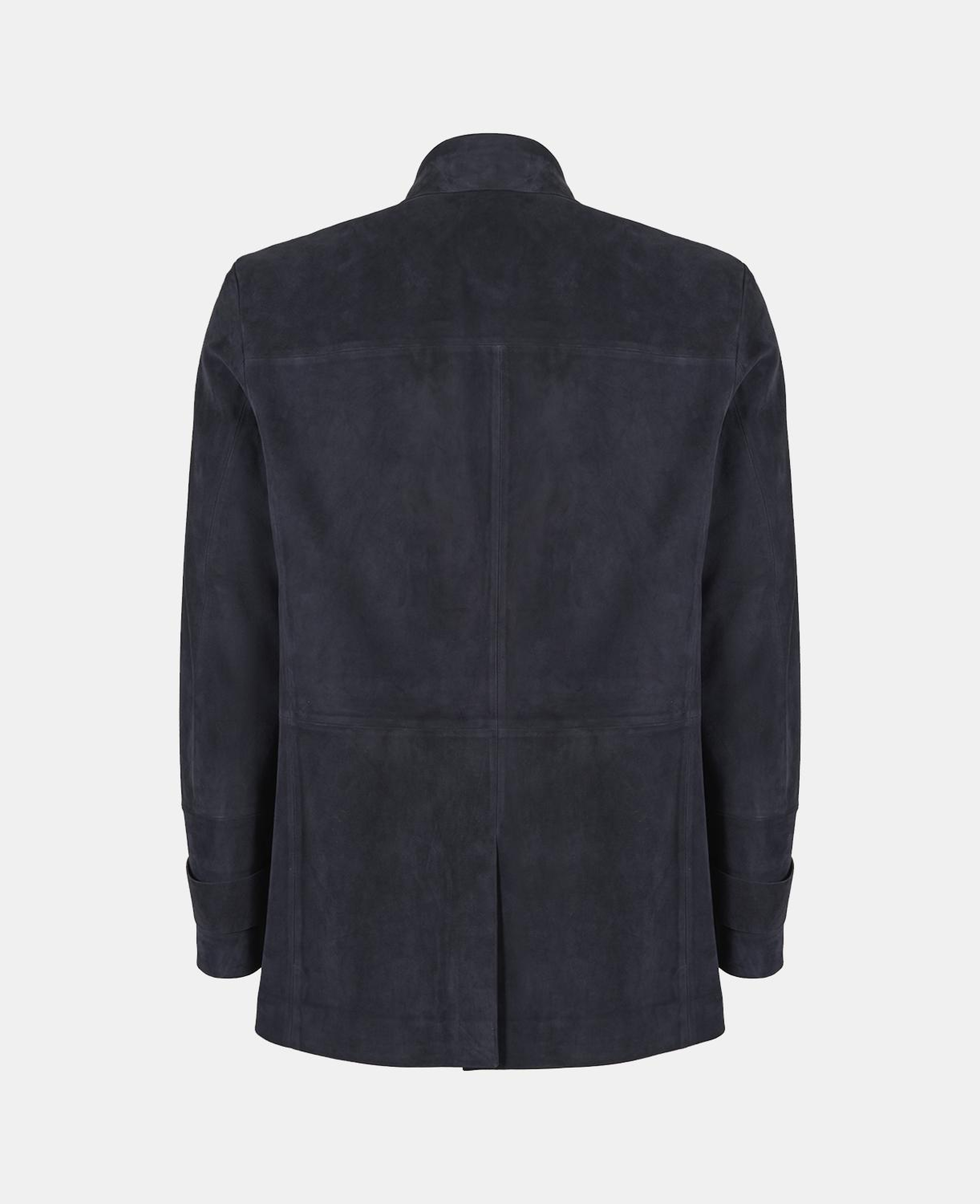 Erkek Lacivert Gömlek Yaka Süet Ceket