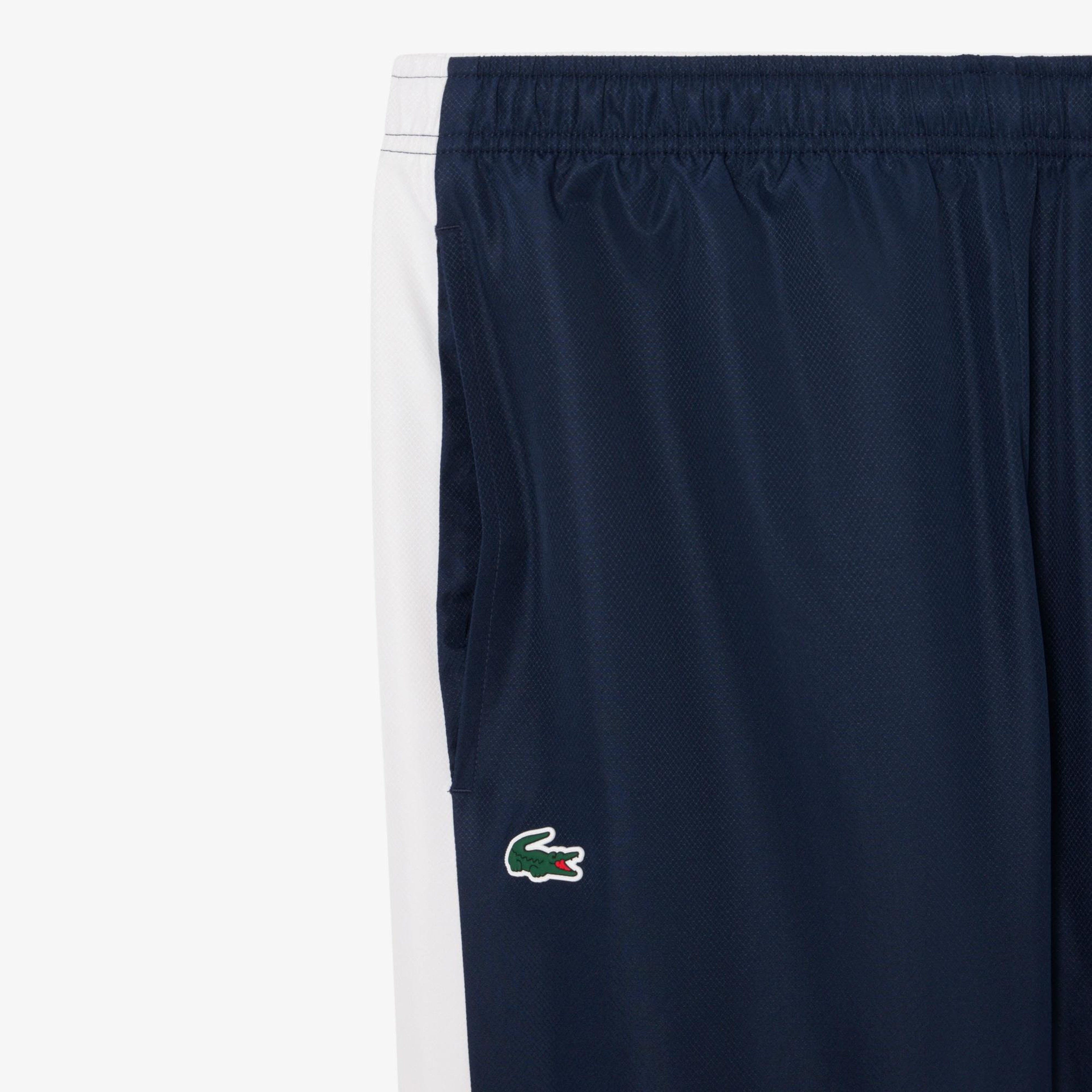 Lacoste Erkek Regular Fit Kapüşonlu Renk Bloklu Beyaz Eşofman Takımı