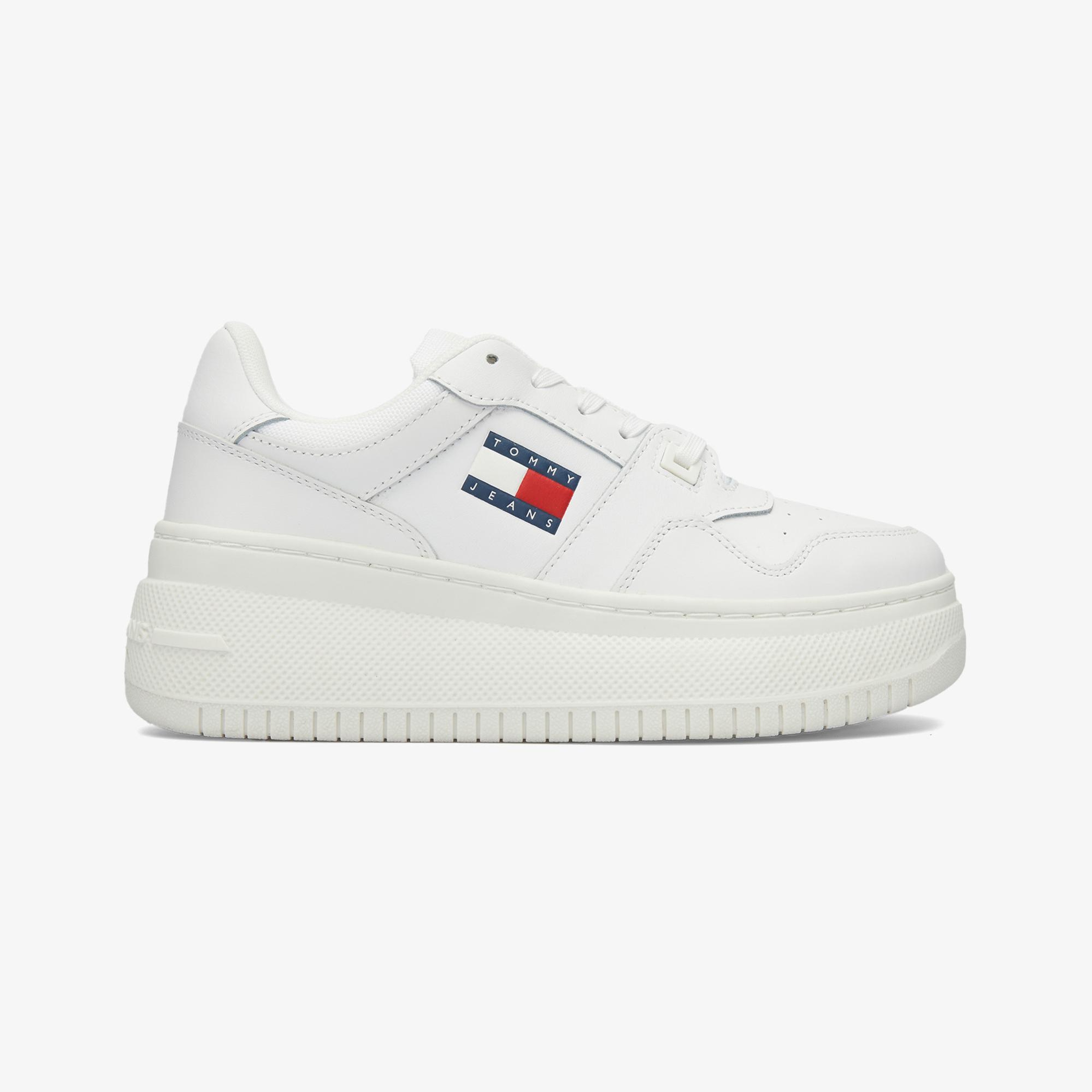 Tommy Jeans New Retro Basket Kadın Beyaz Sneaker