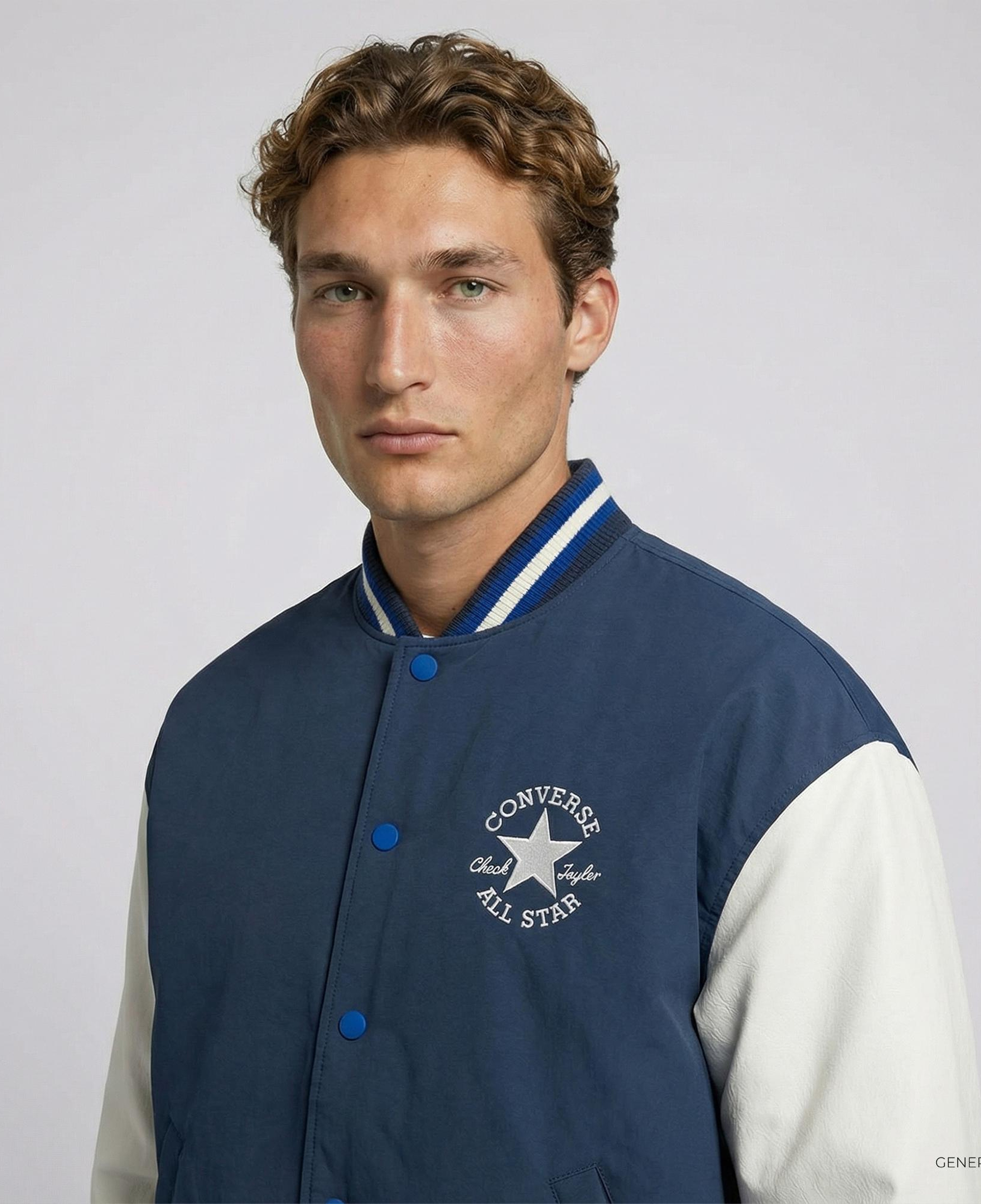 Converse Varsity Graphic Bomber Erkek Lacivert Ceket