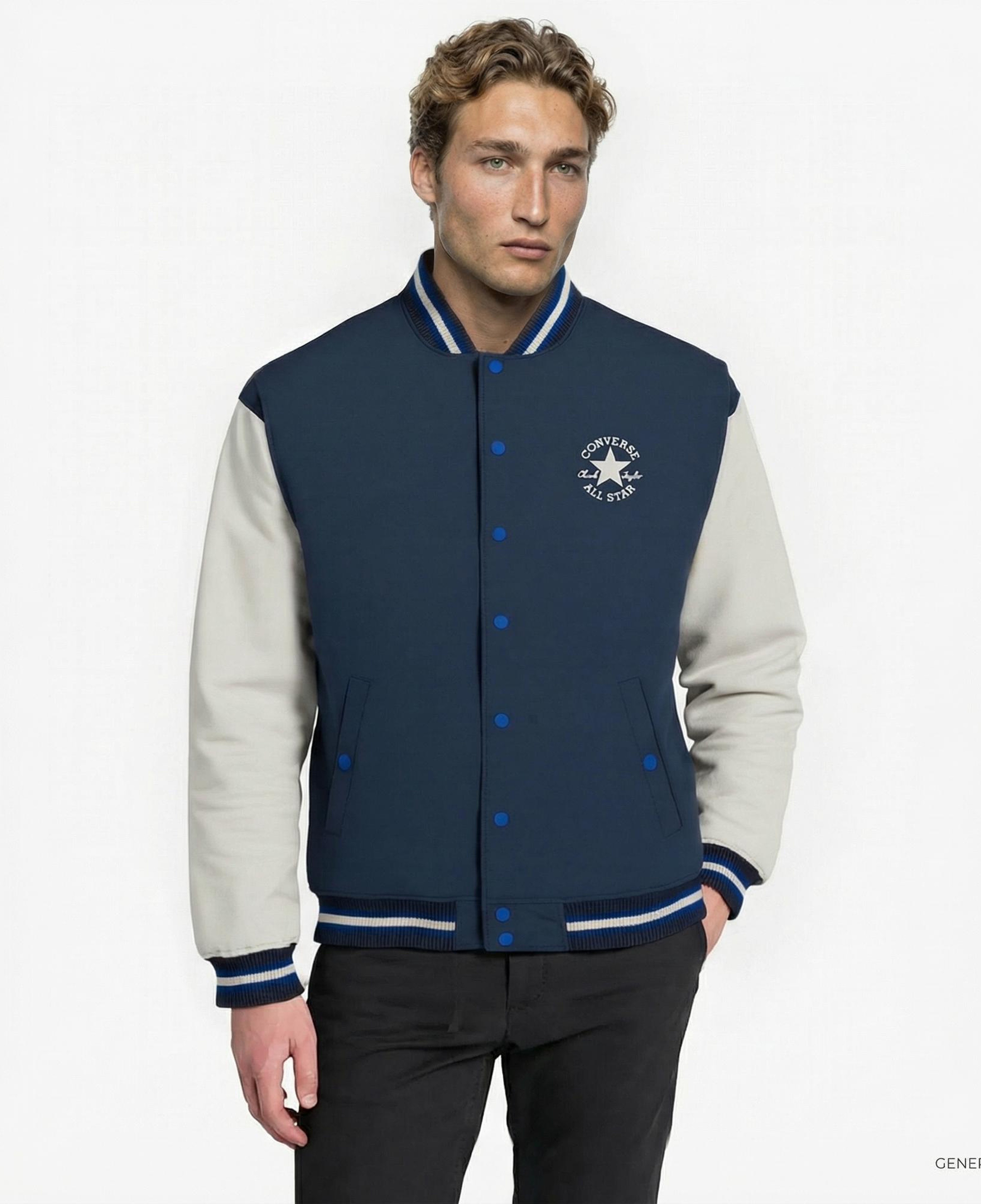 Converse Varsity Graphic Bomber Erkek Lacivert Ceket