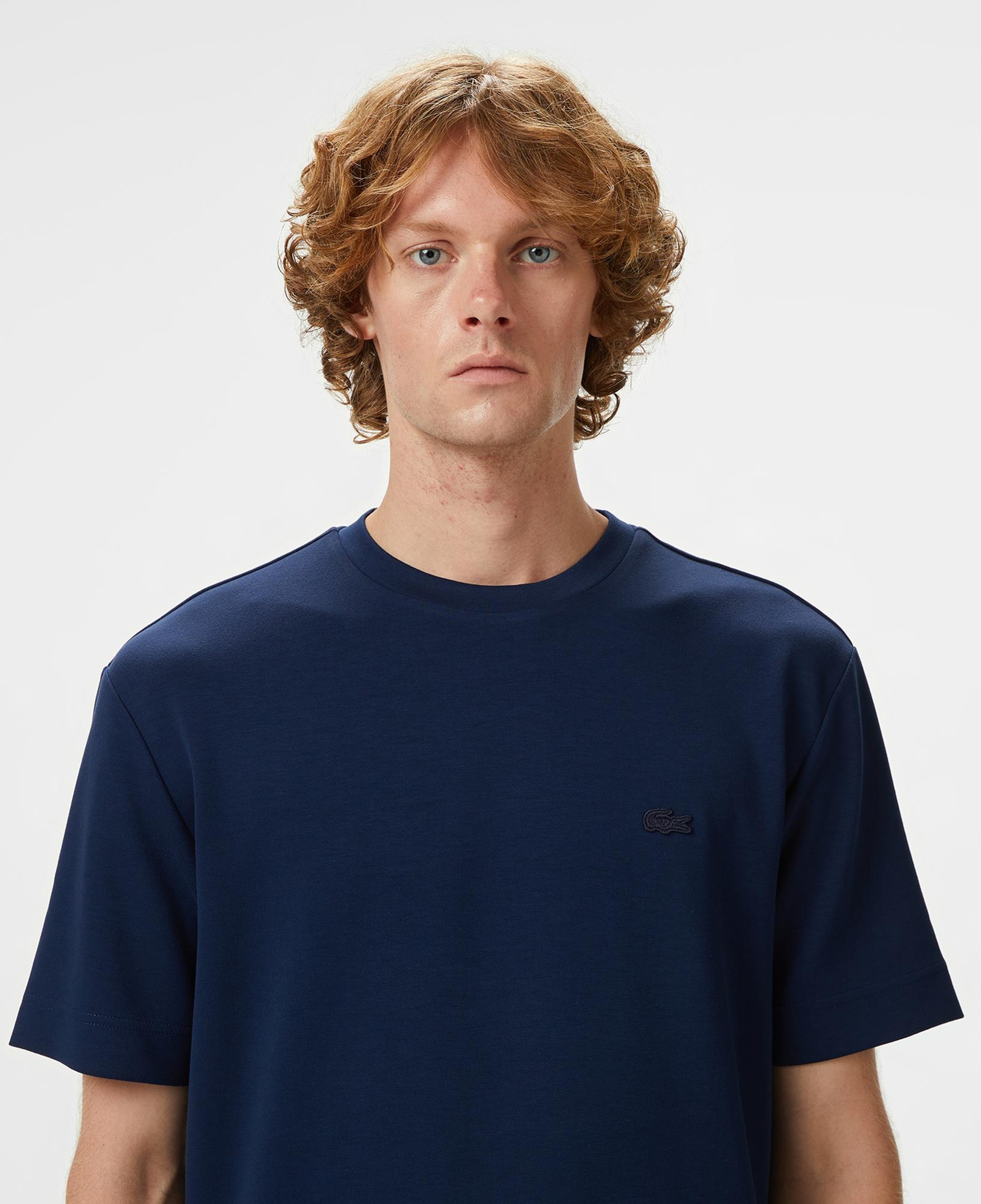 Lacoste Erkek Oversize Fit Bisiklet Yaka Lacivert T-Shirt