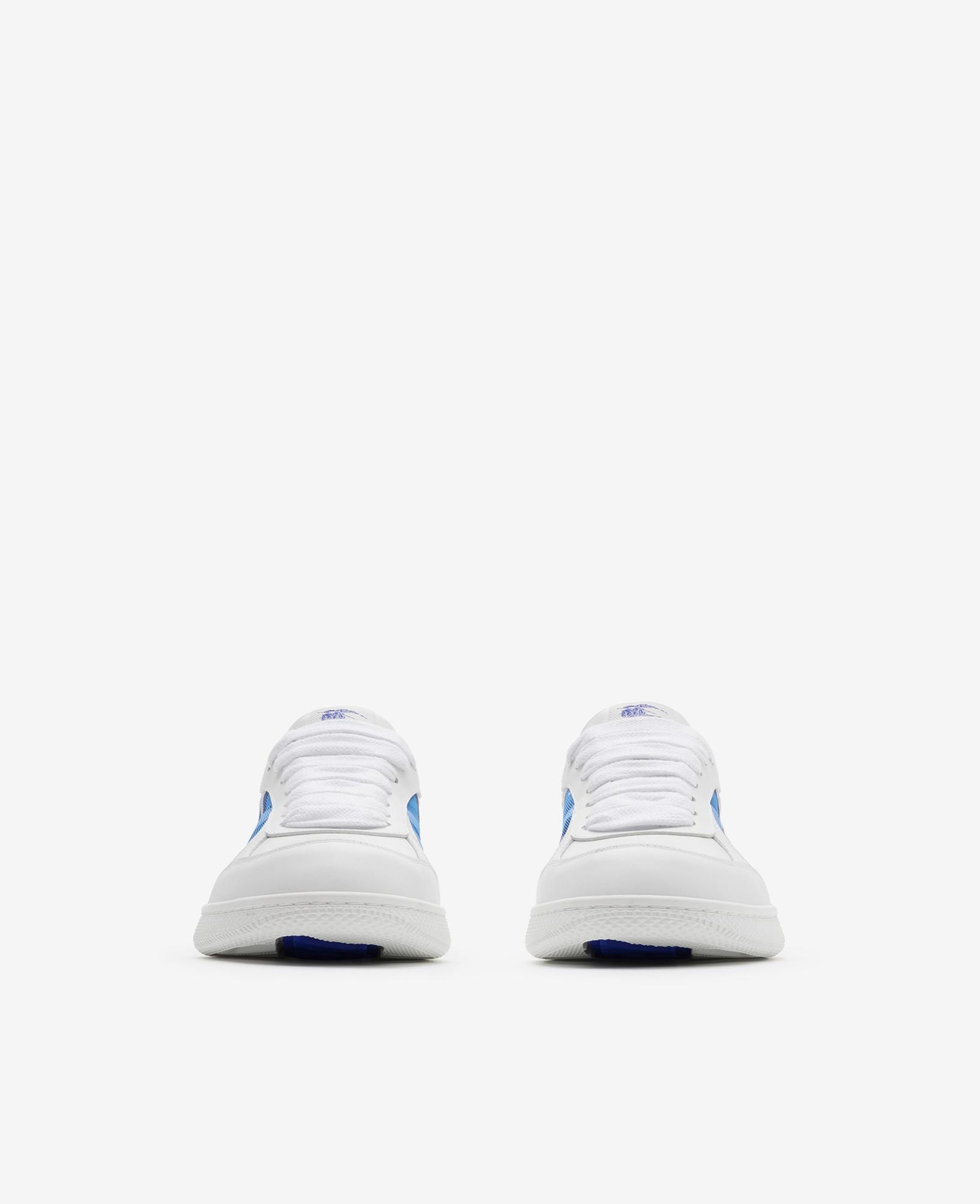 Burberry Leather And Check Terrace Erkek Beyaz Sneaker