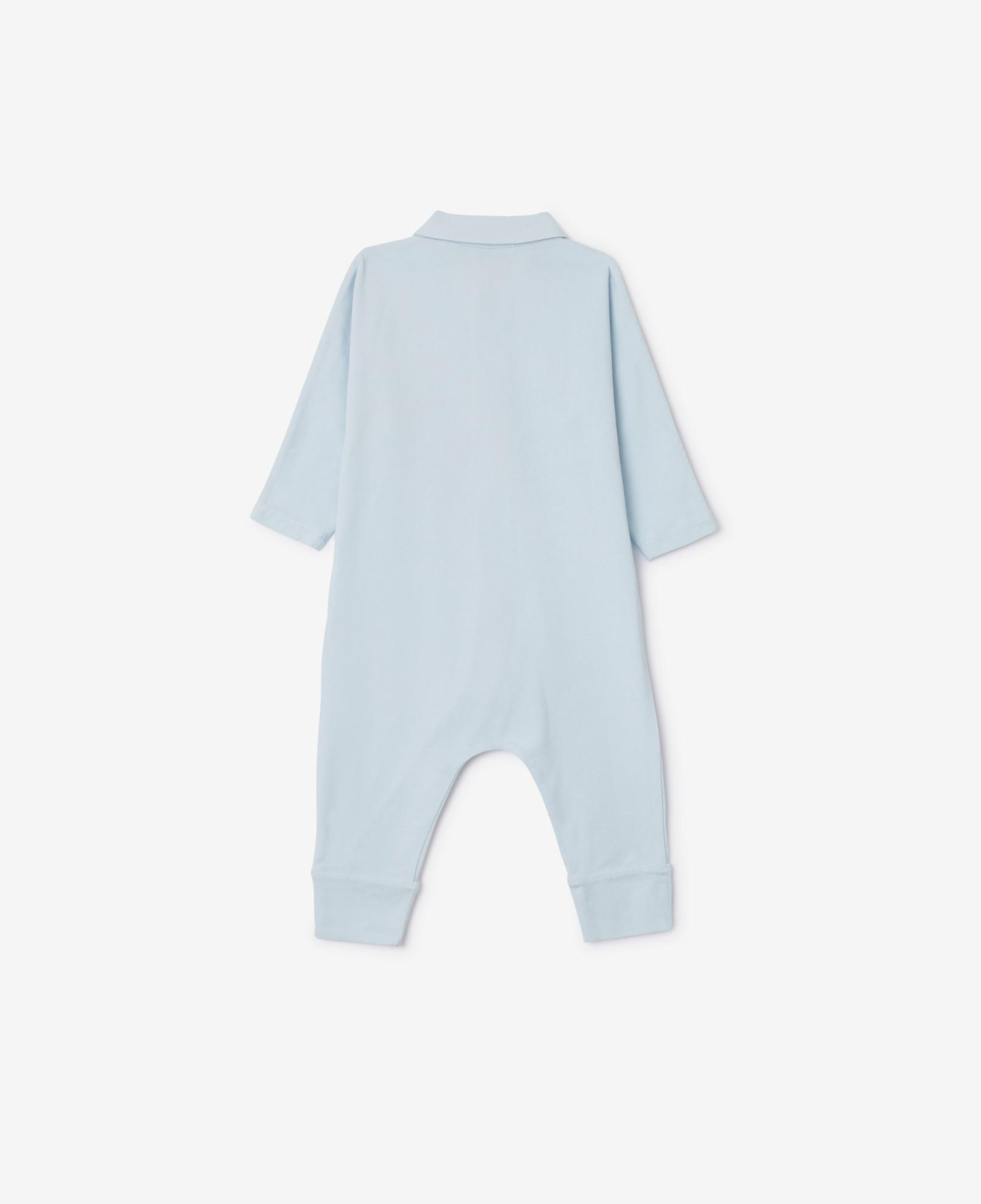 Burberry Hamilton Stretch Cotton Three-Piece Çocuk Mavi Bebek Takımı