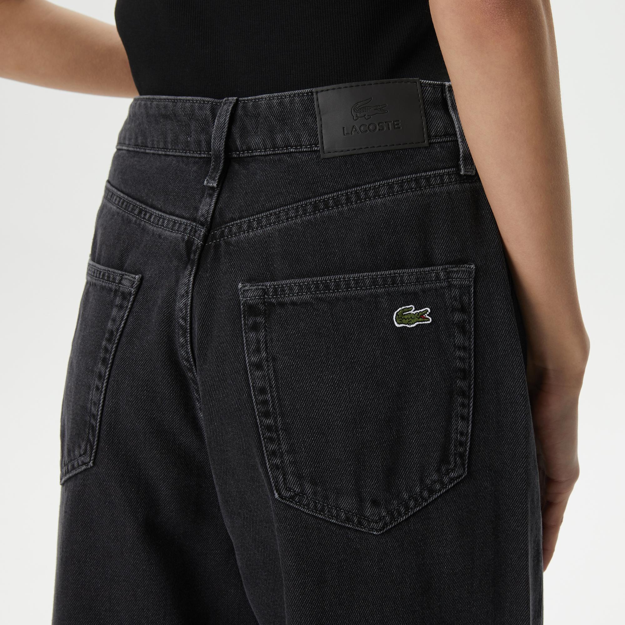 Kadın Loose Fit Siyah Jean Pantolon