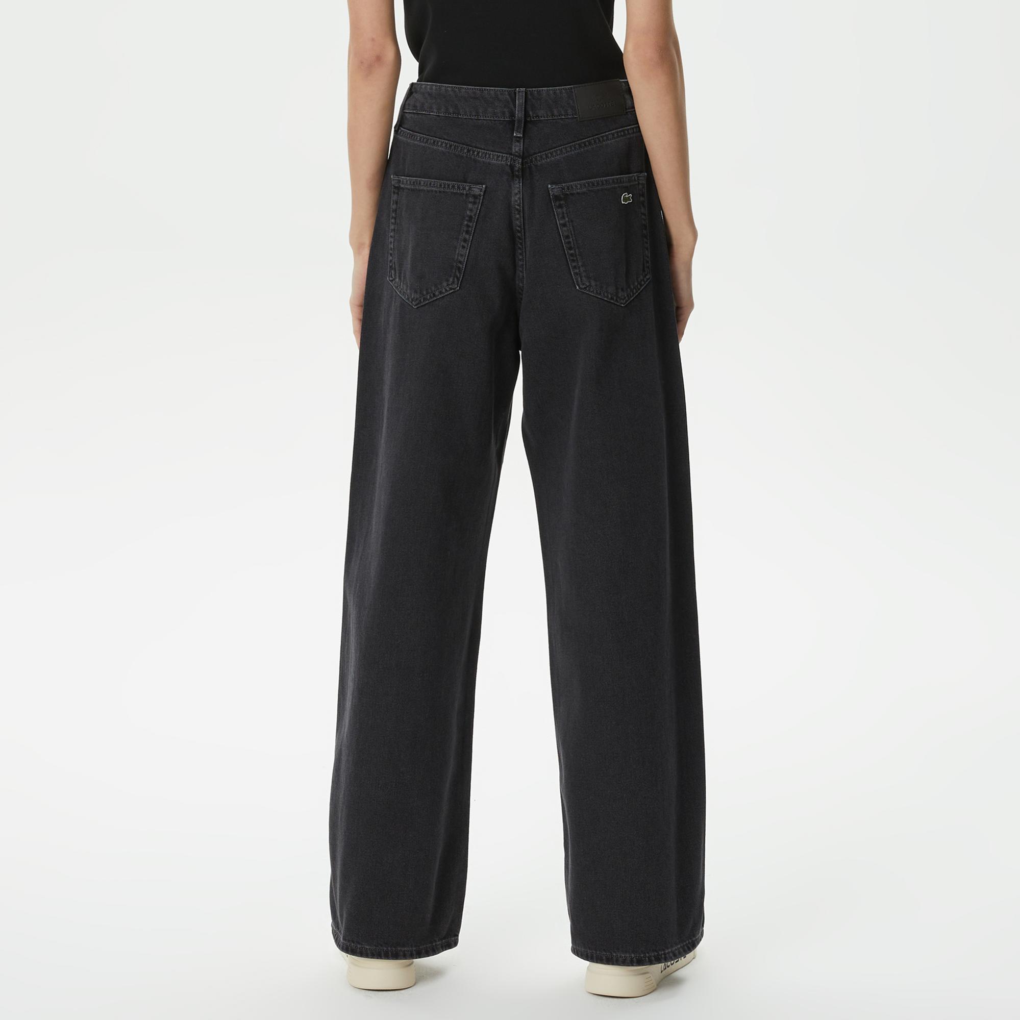 Kadın Loose Fit Siyah Jean Pantolon