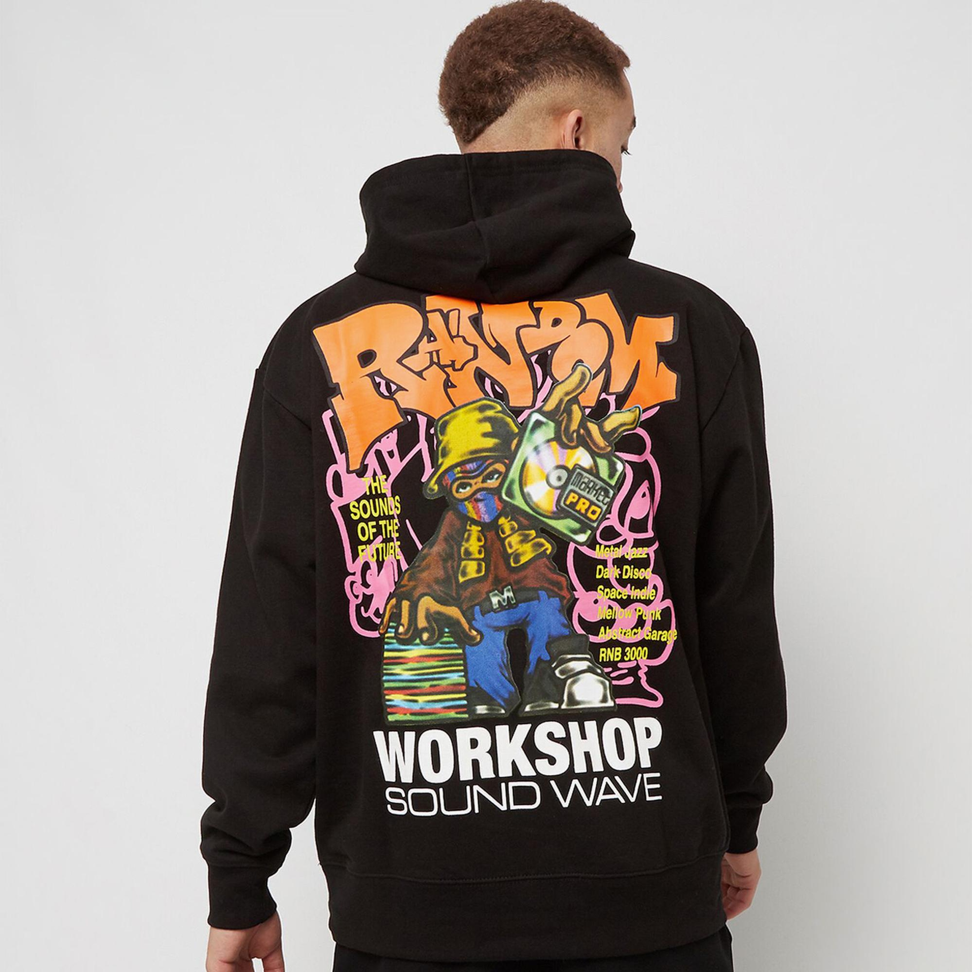 Market Soundwave Erkek Siyah Hoodie