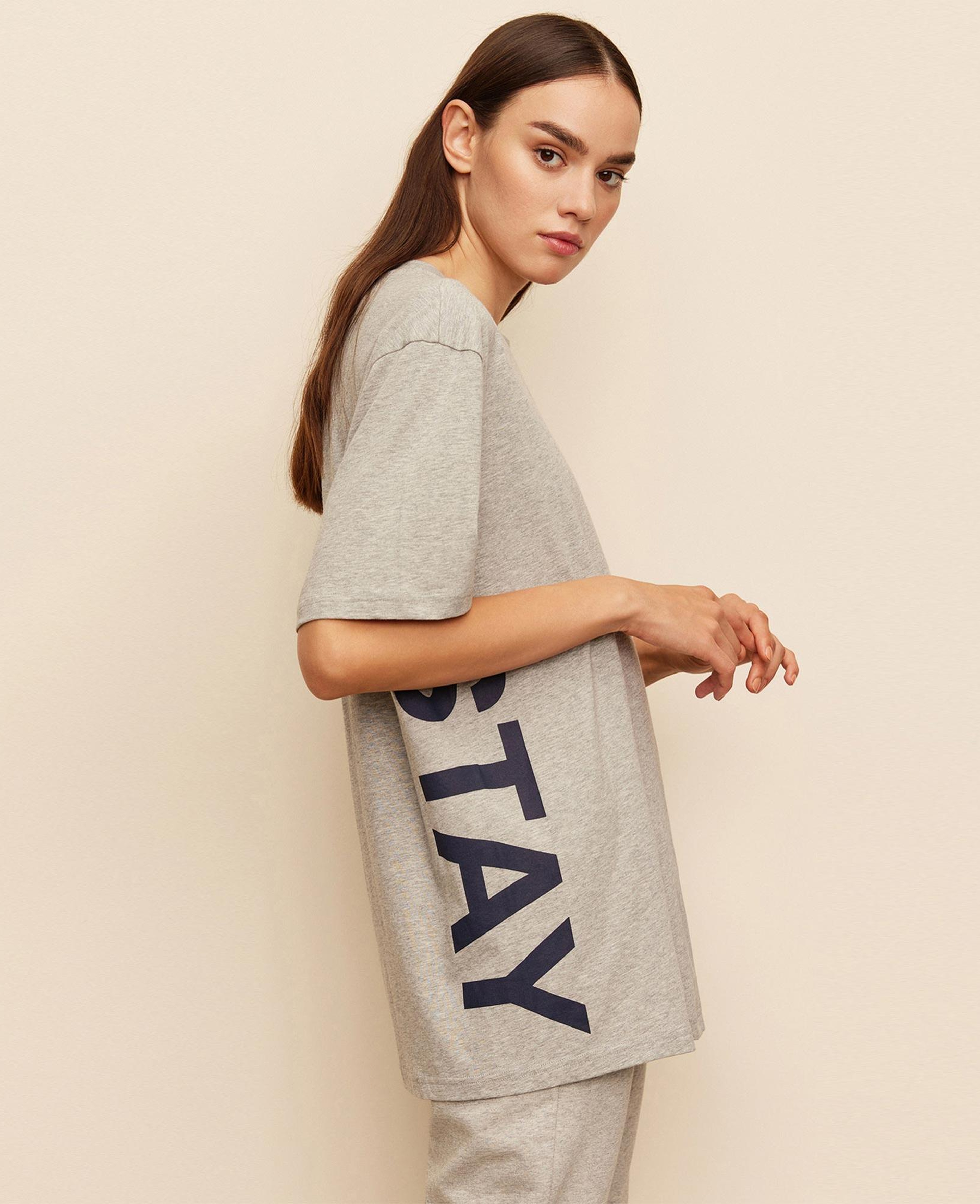 The Stay Line Soley Unisex Gri T-Shirt