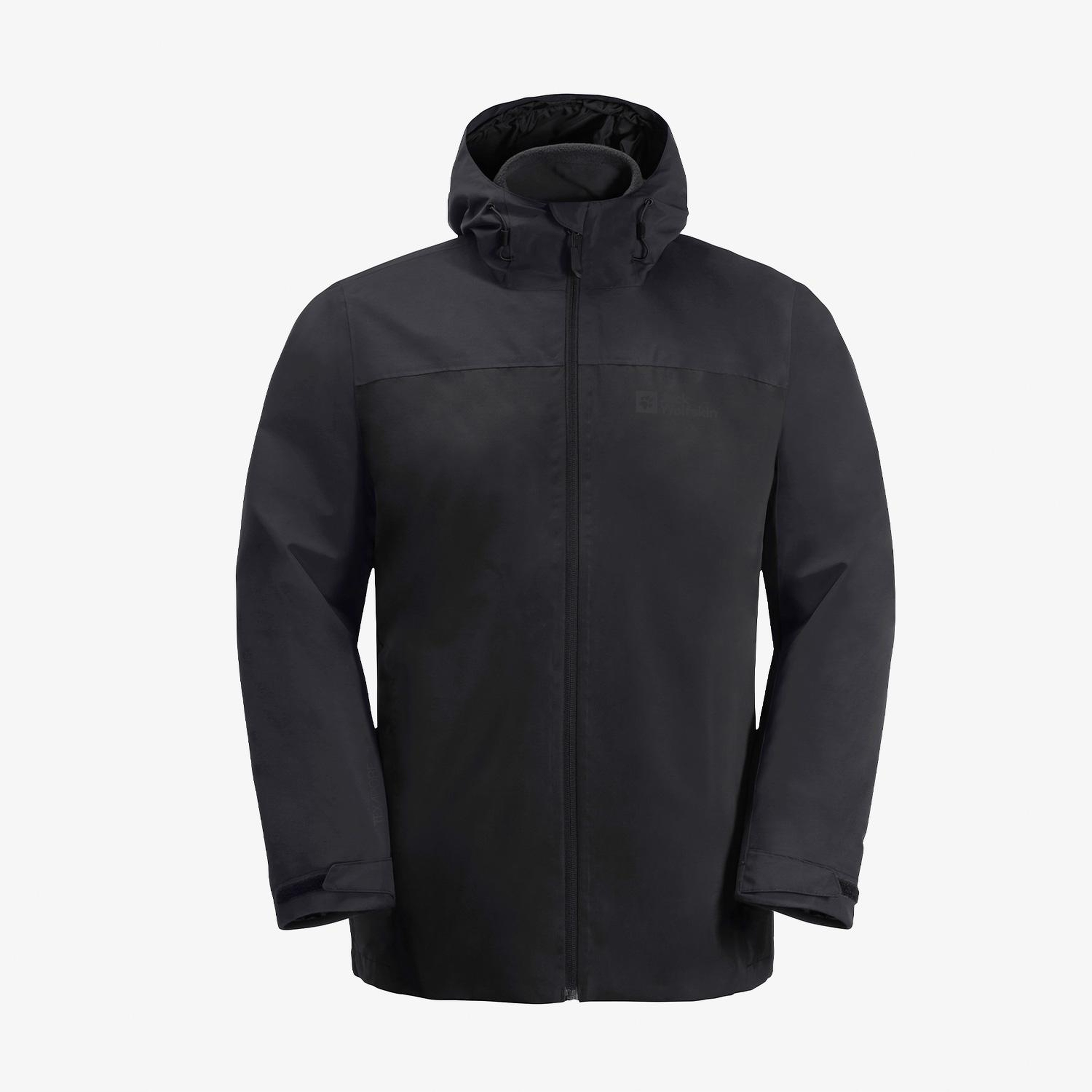 Jack Wolfskin Taubenberg 3in1 Erkek Siyah Su Geçirmez Mont