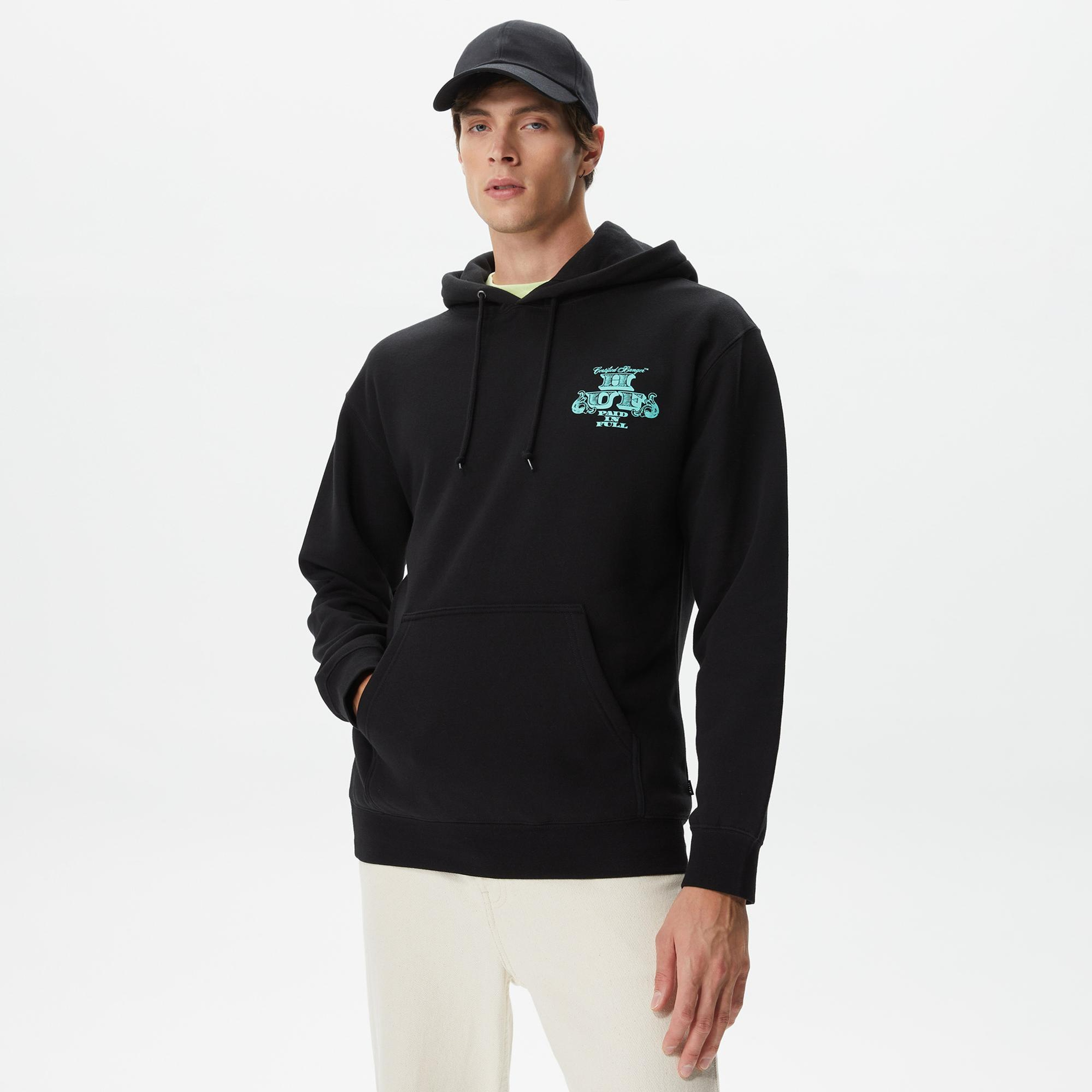 Huf Paid In Full Pullover Erkek Siyah Hoodie