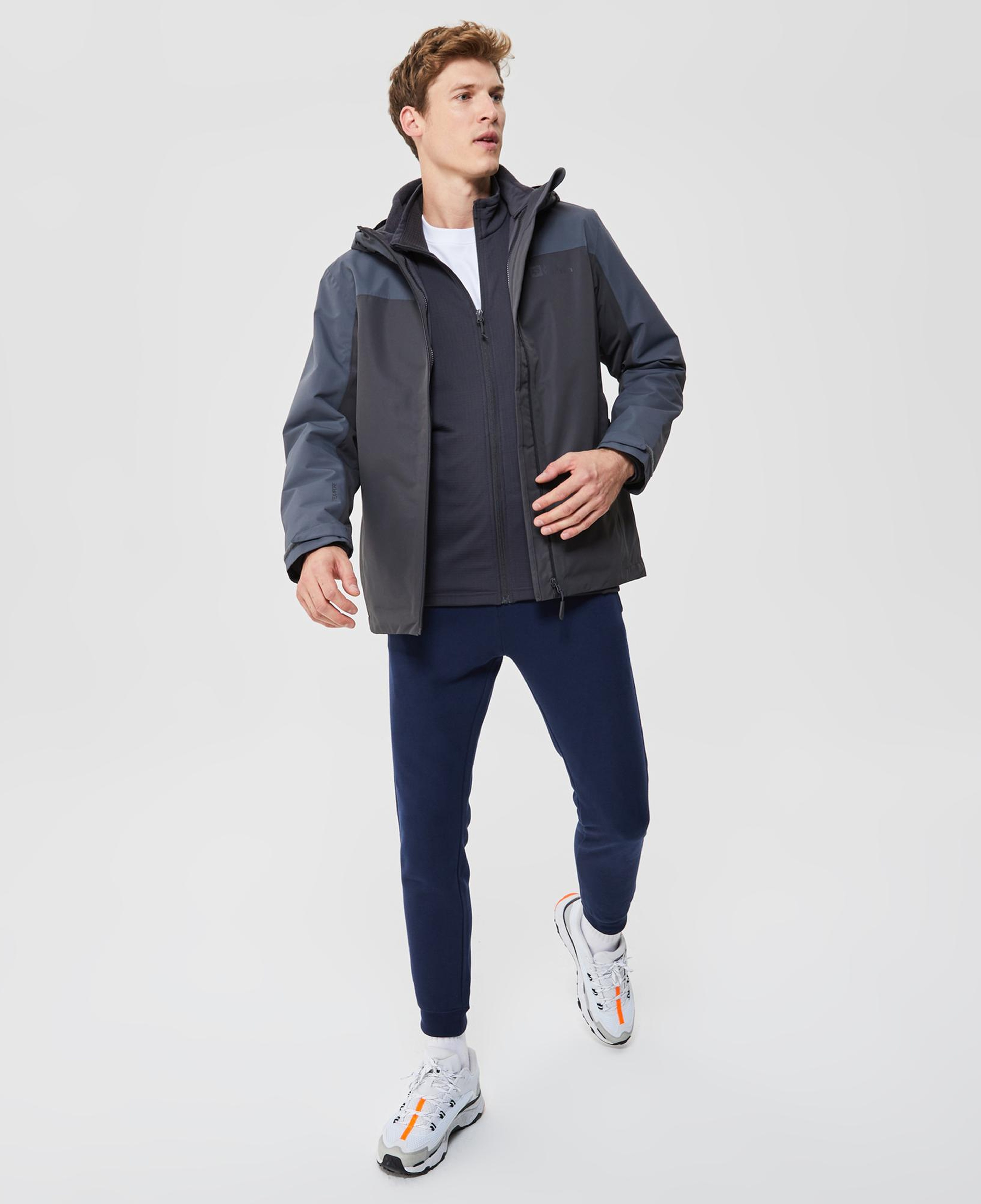 Jack Wolfskin Taubenberg 3-in-1 Siyah Erkek Ceket