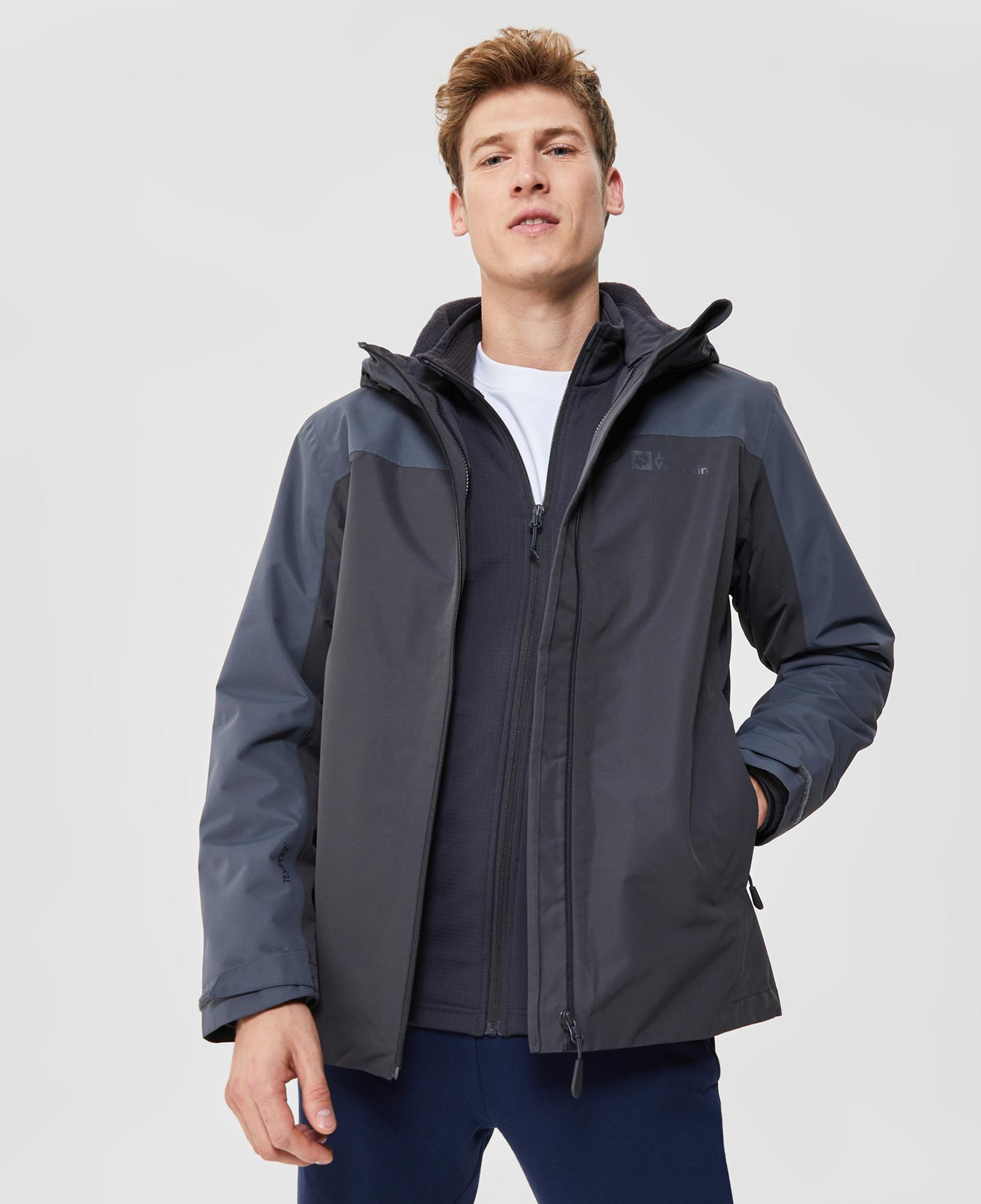 Jack Wolfskin Taubenberg 3-in-1 Siyah Erkek Ceket