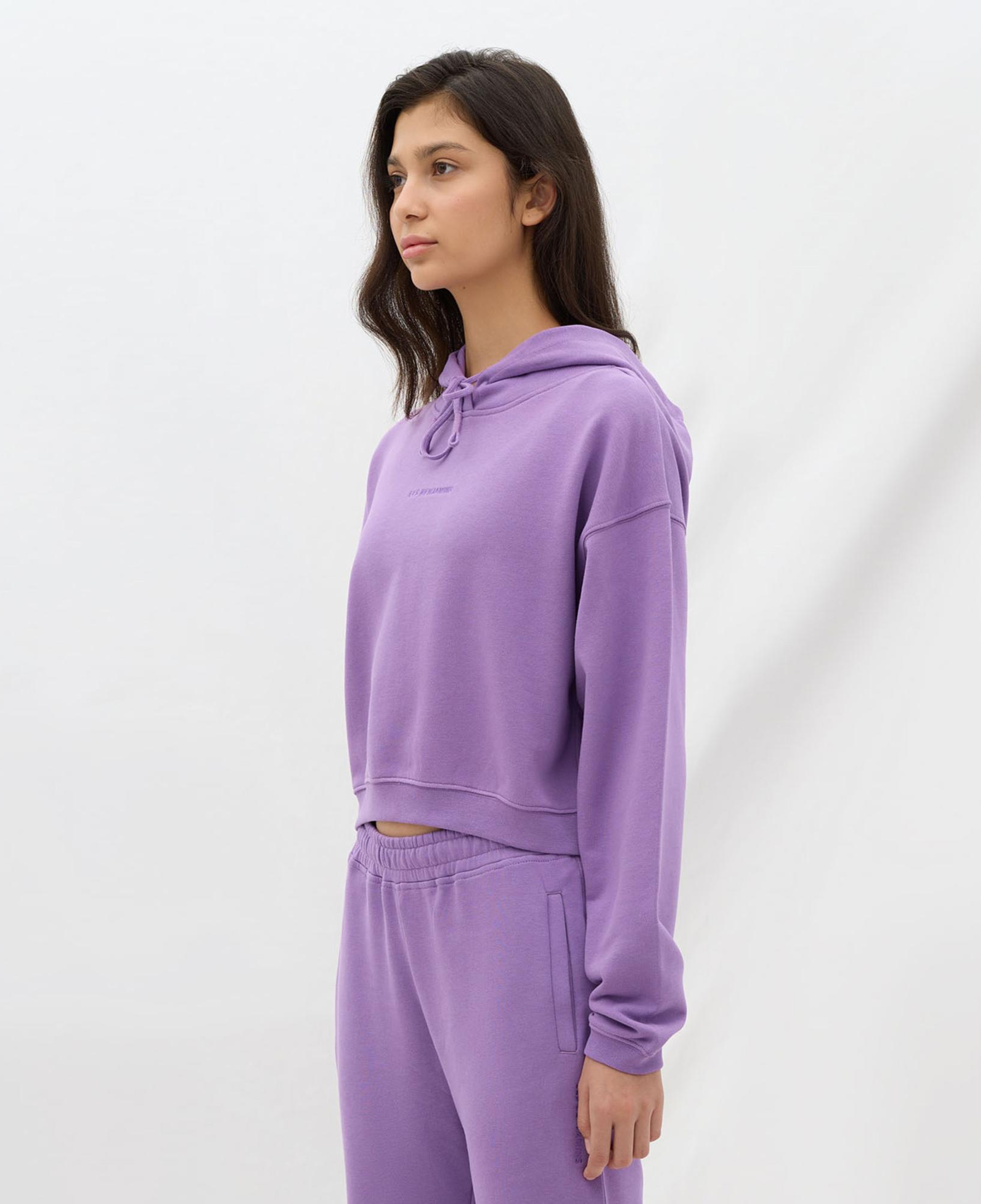 Les Benjamins Essential Kadın Mor Hoodie