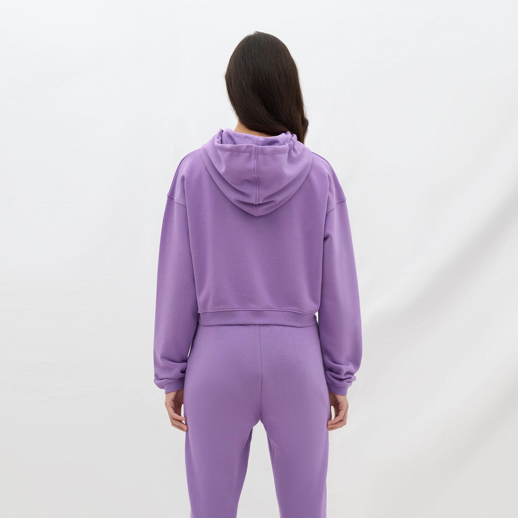 Les Benjamins Essential Kadın Mor Hoodie