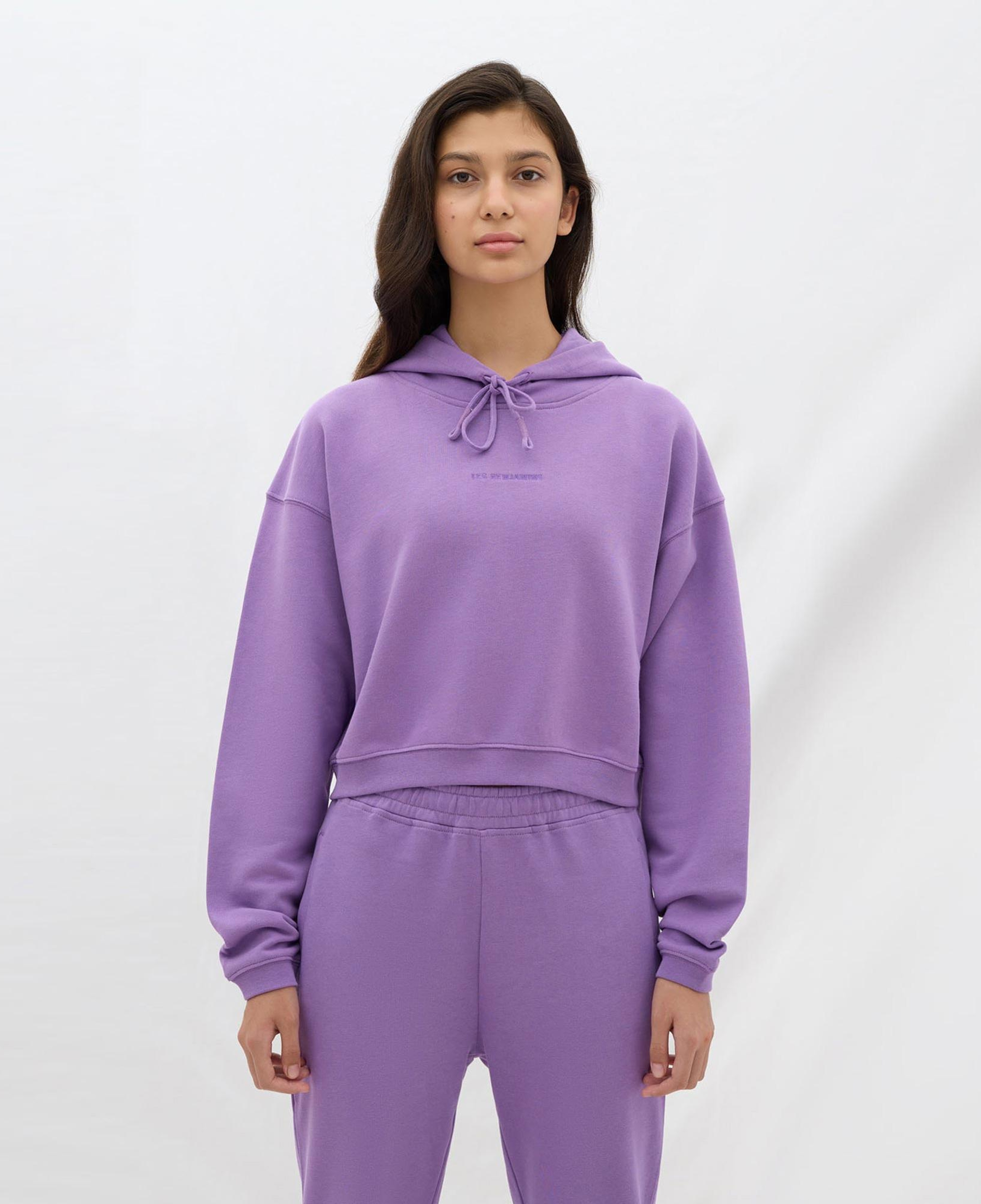 Les Benjamins Essential Kadın Mor Hoodie