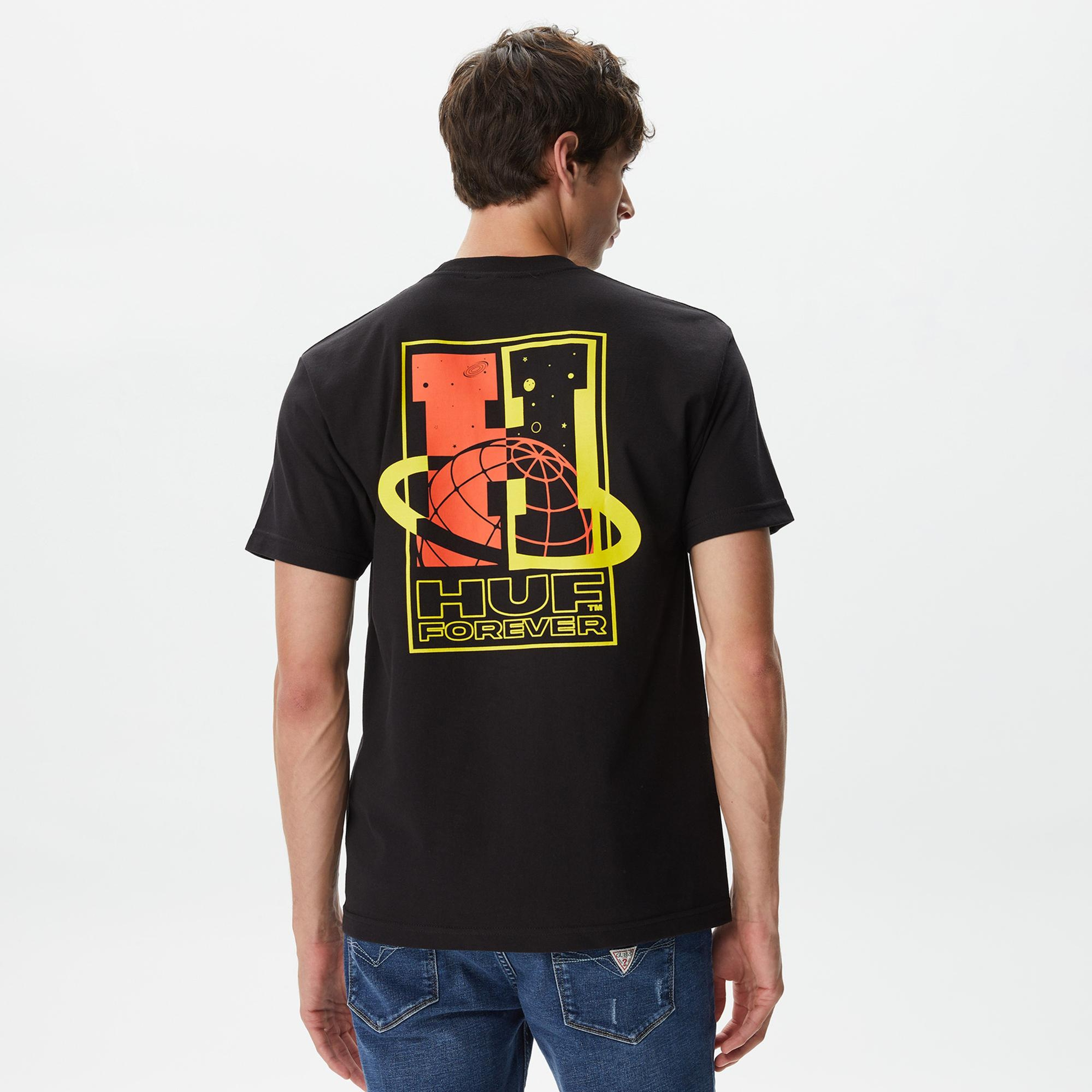 Huf Galaxywide Erkek Siyah T-Shirt