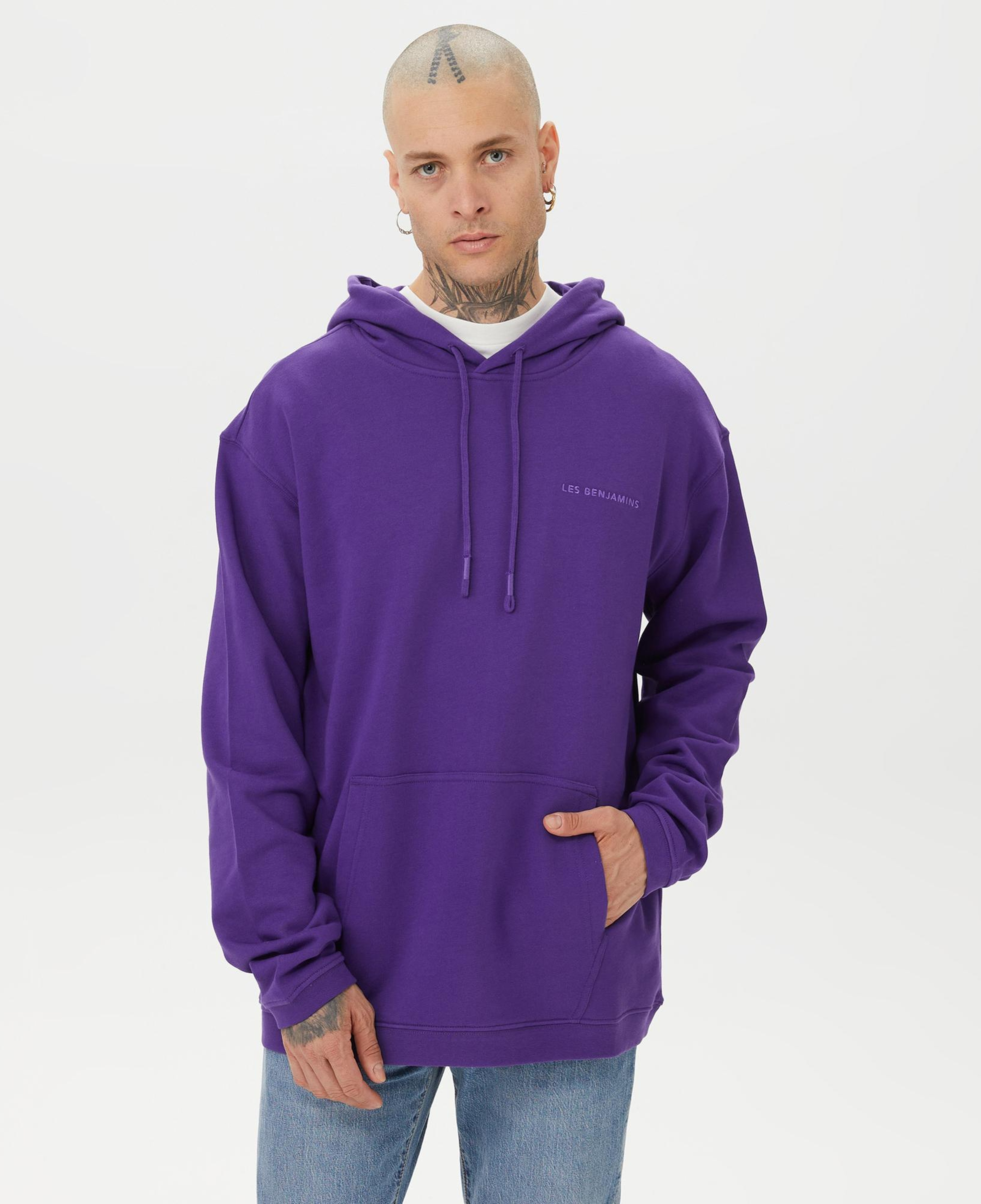 Les Benjamins Essential Erkek Mor Hoodie
