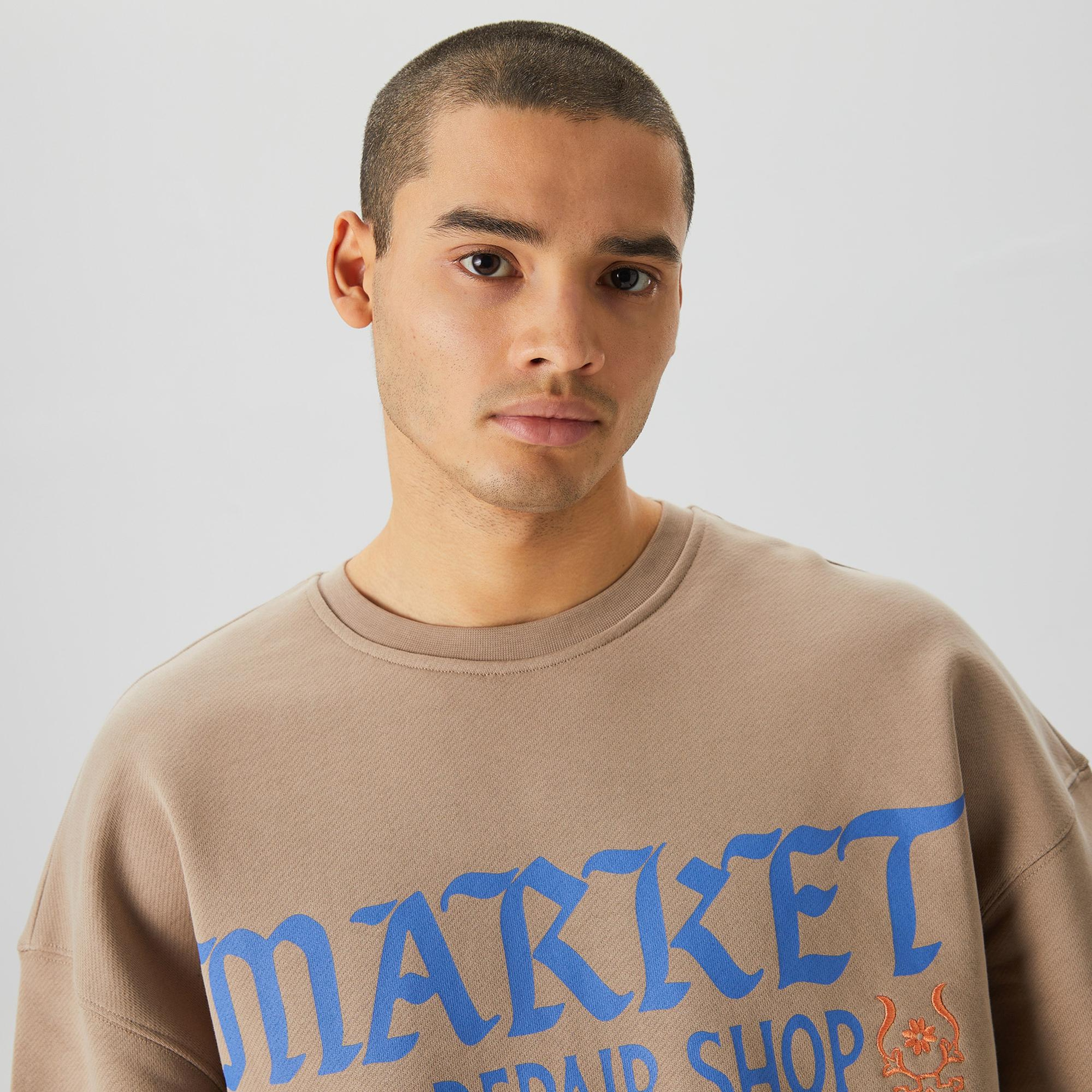Les Benjamins Market Unisex Kahverengi Sweatshirt