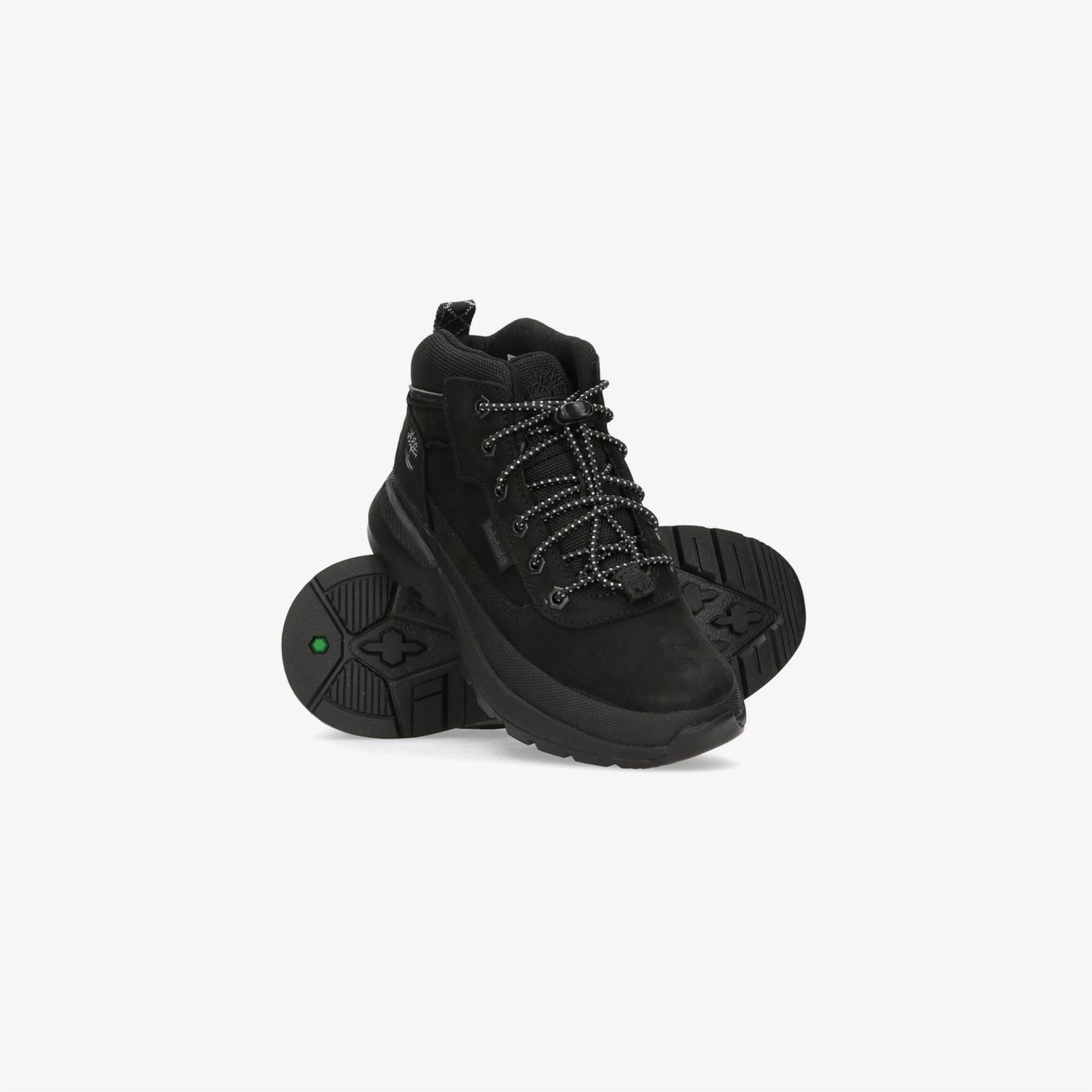 Timberland Mid Lace Up Çocuk Siyah Outdoor Bot