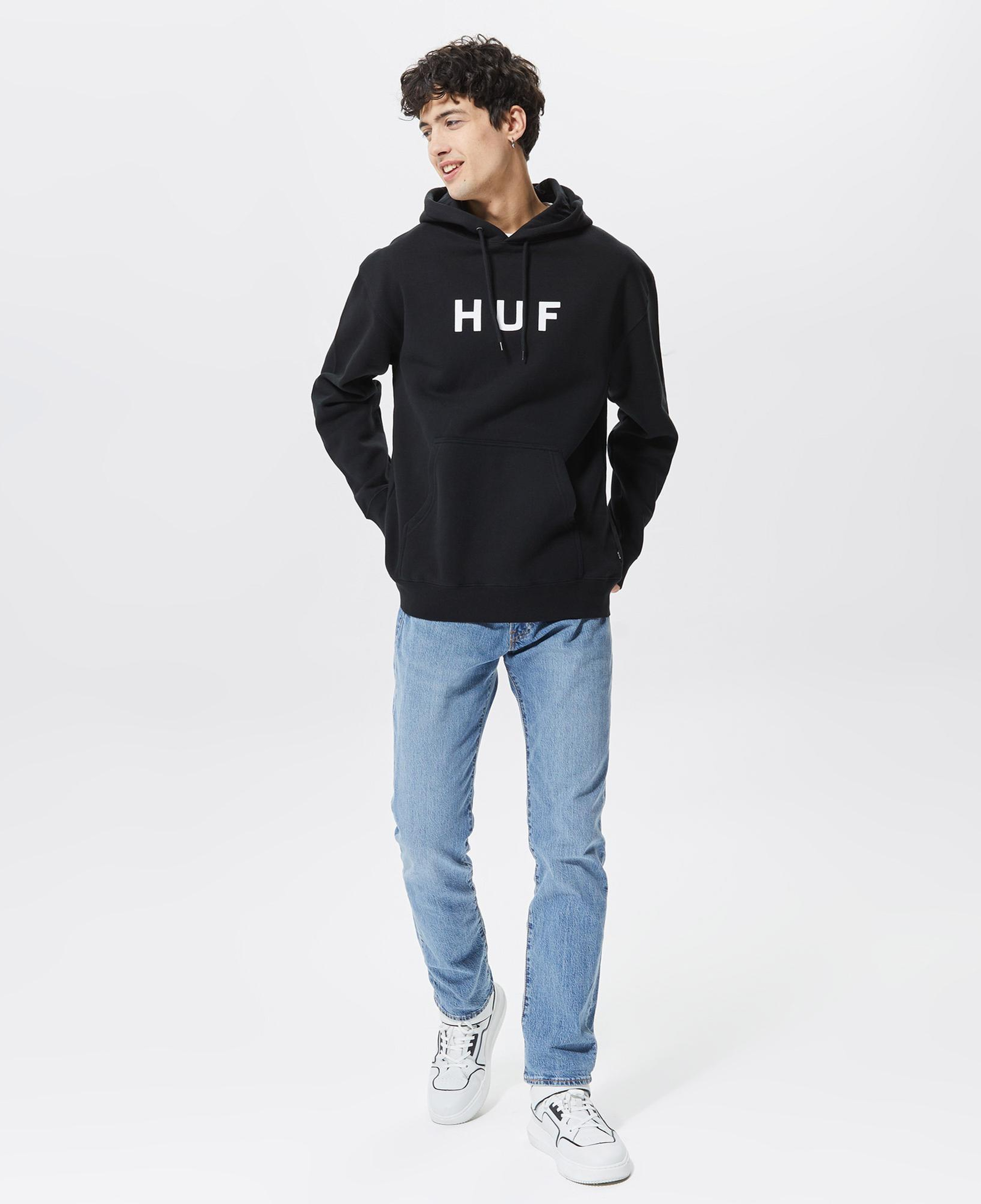 Huf Essentials Erkek Siyah Hoodie