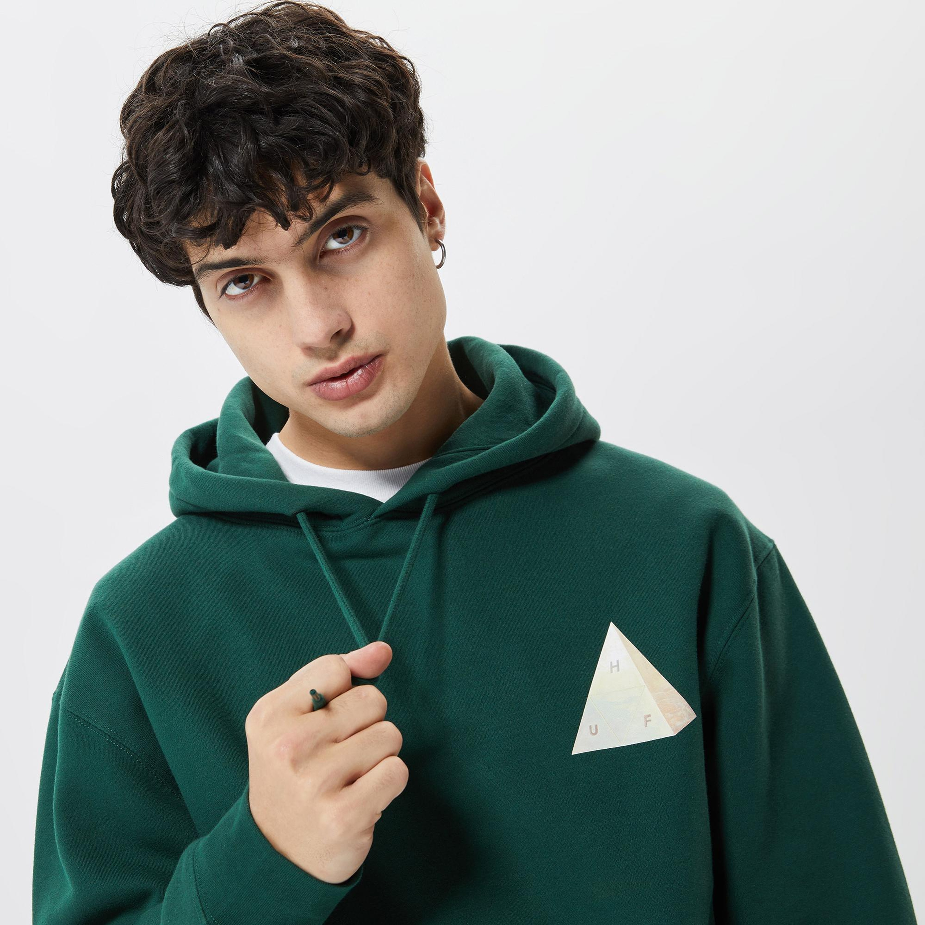 Huf Discover Nature Erkek Yeşil Hoodie