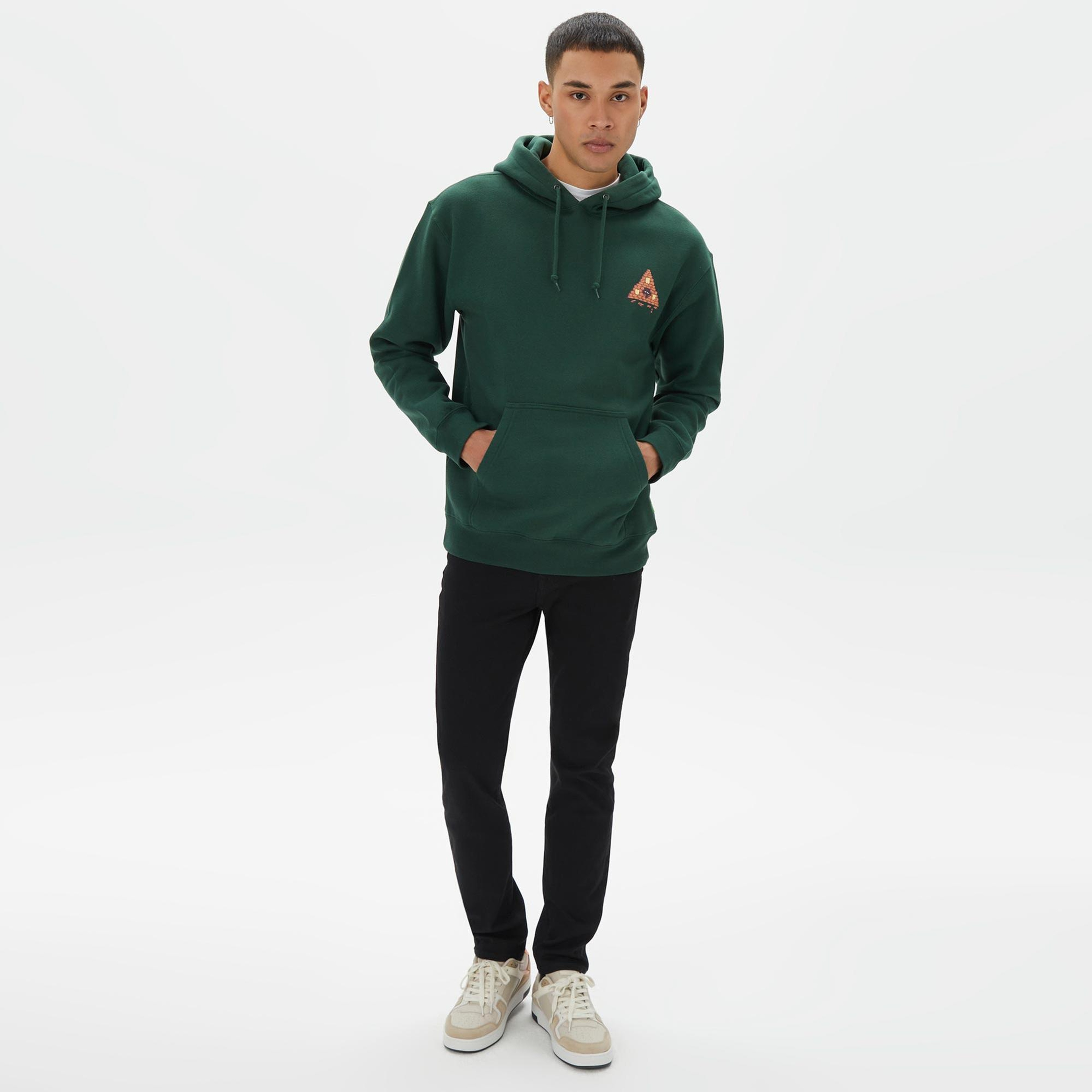 Huf Brick Lurk Erkek Yeşil Hoodie