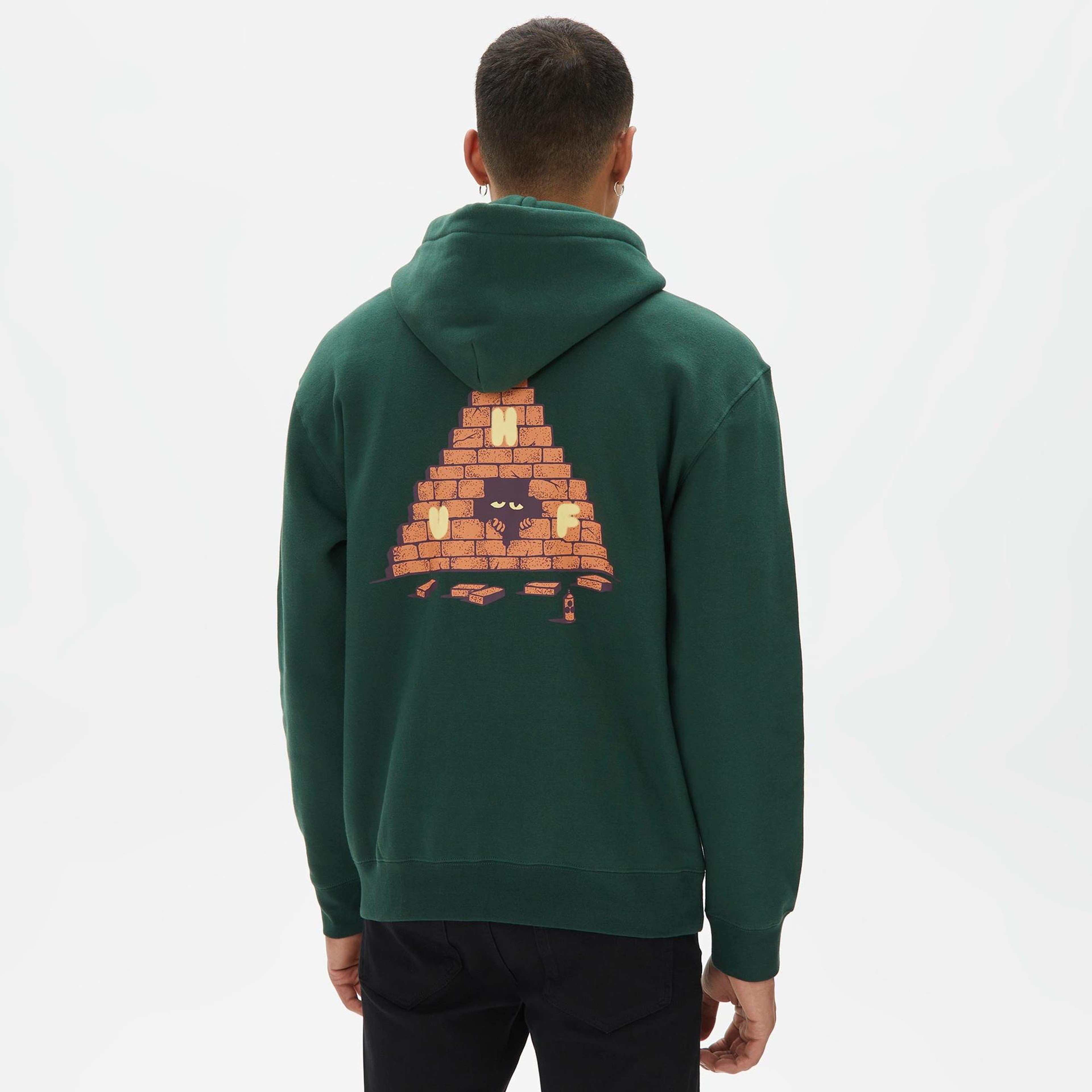 Huf Brick Lurk Erkek Yeşil Hoodie