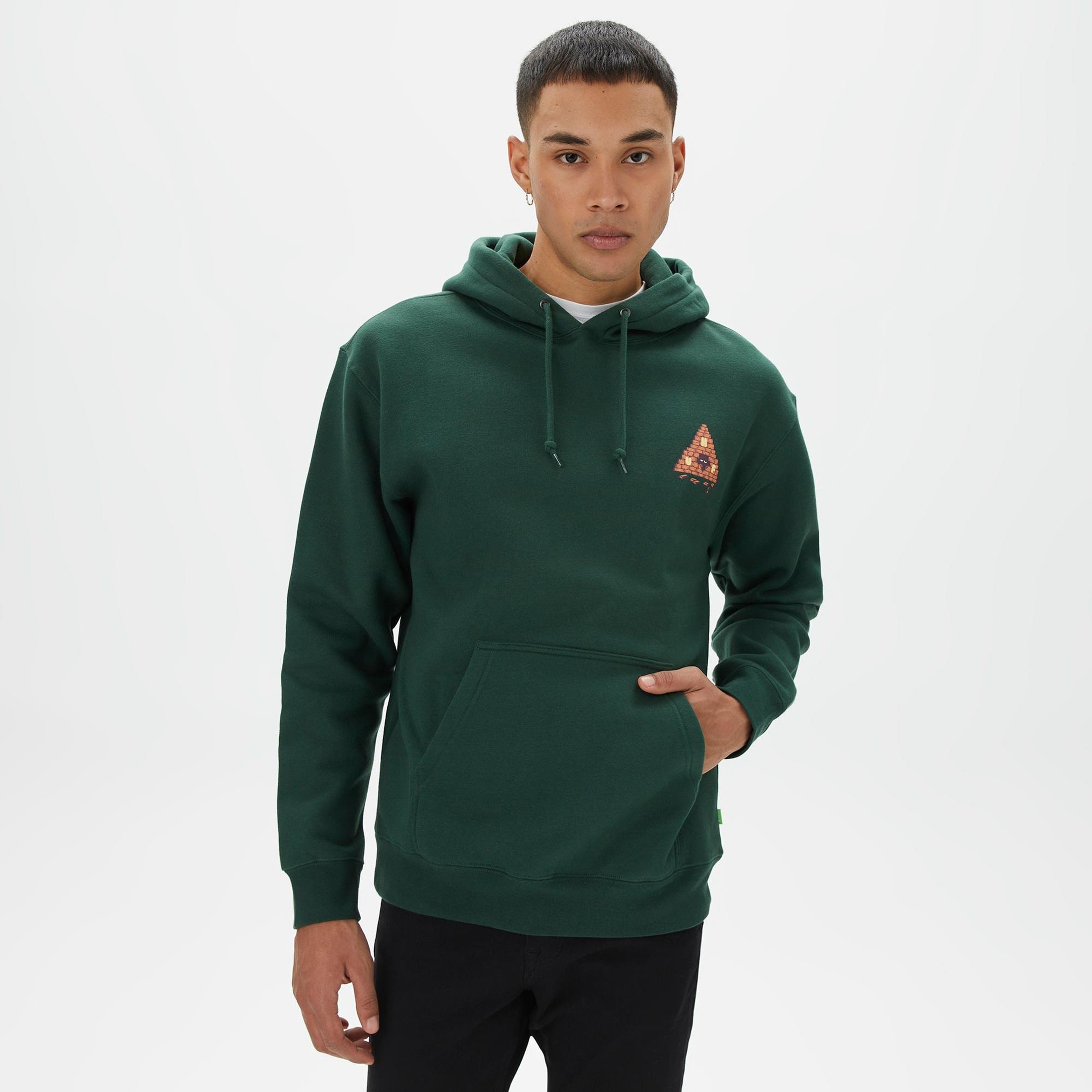 Huf Brick Lurk Erkek Yeşil Hoodie