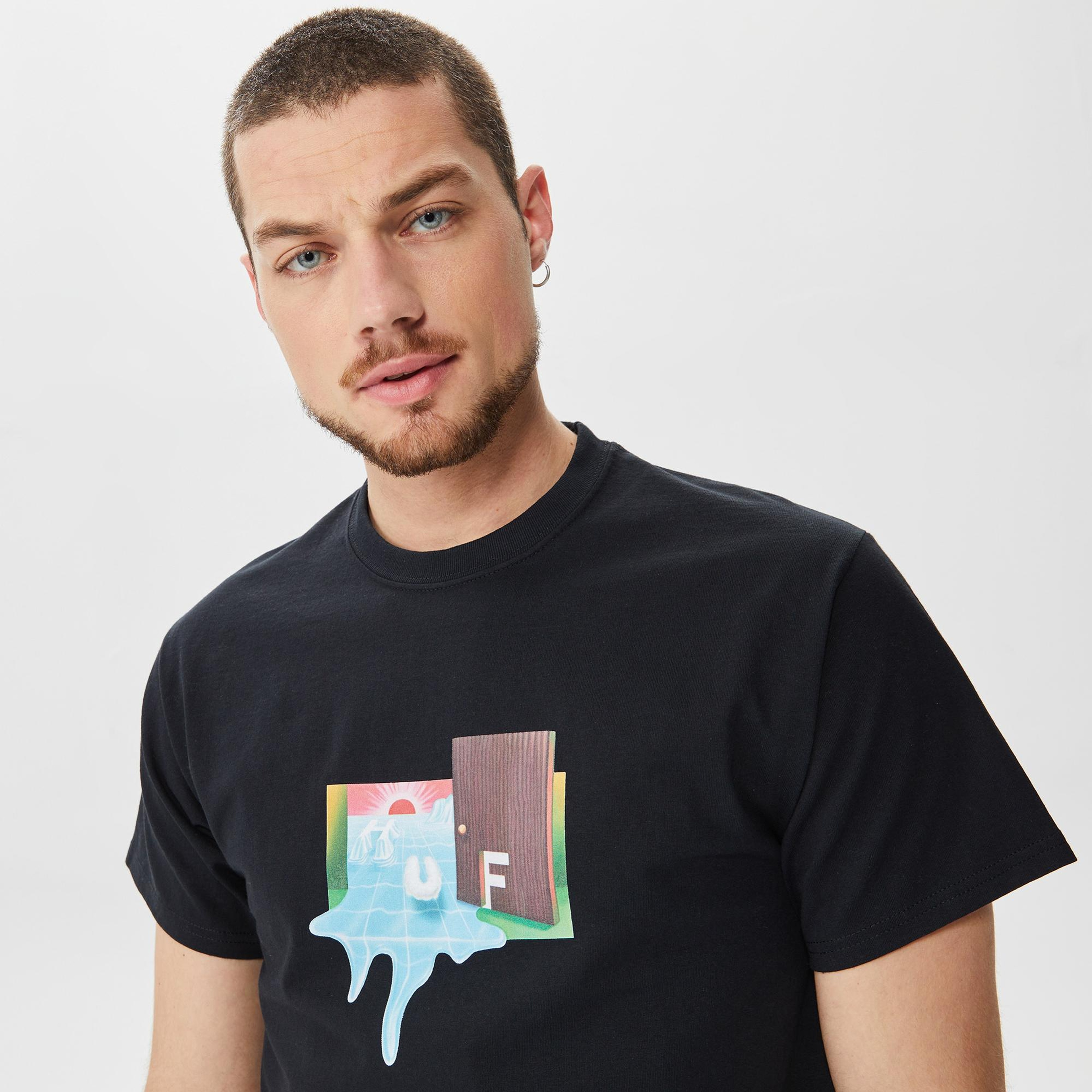 Huf Door Of Perception Erkek Siyah T-Shirt