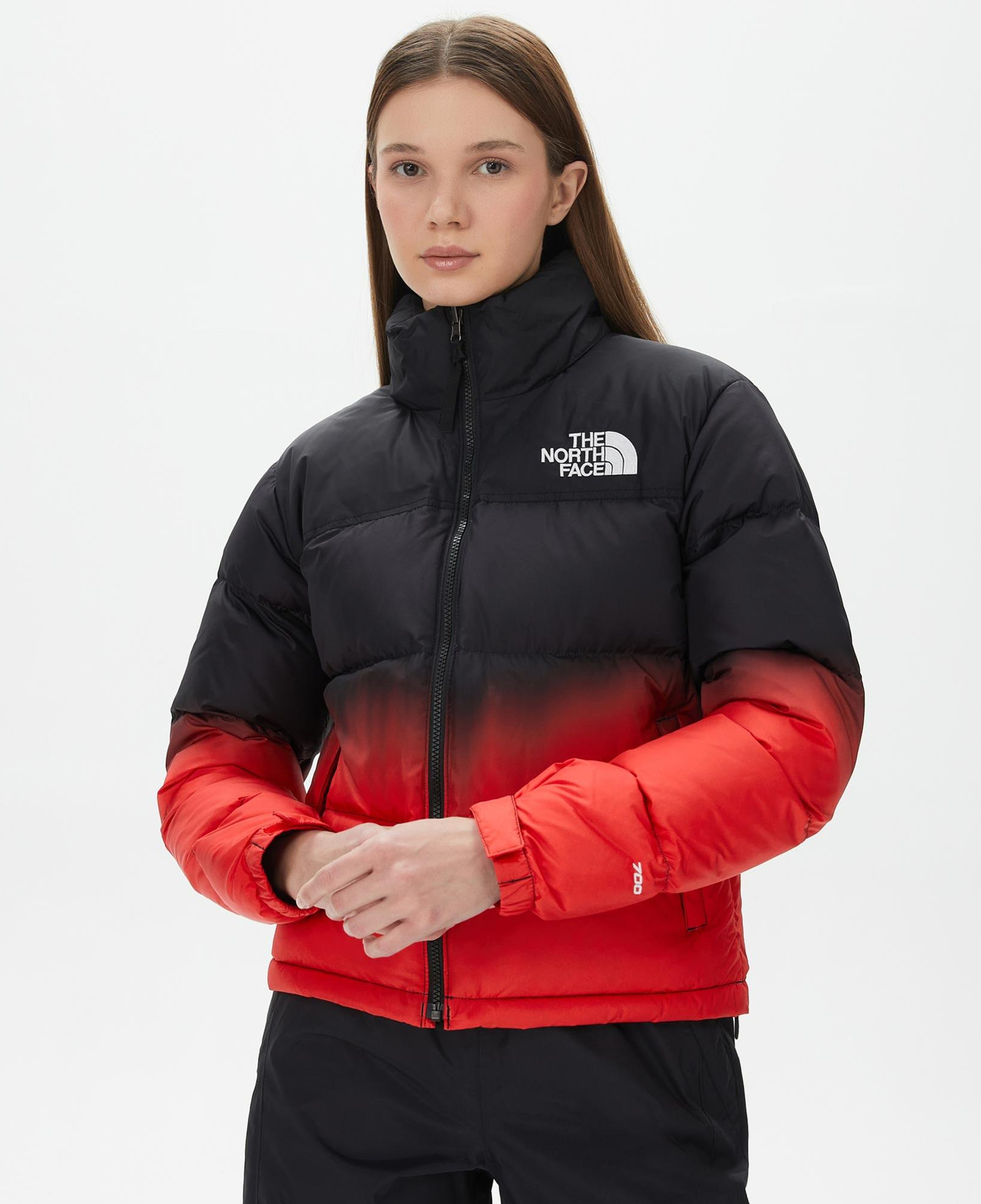 The North Face 96 Nuptse Dip Dye Kadın Kırmızı Mont