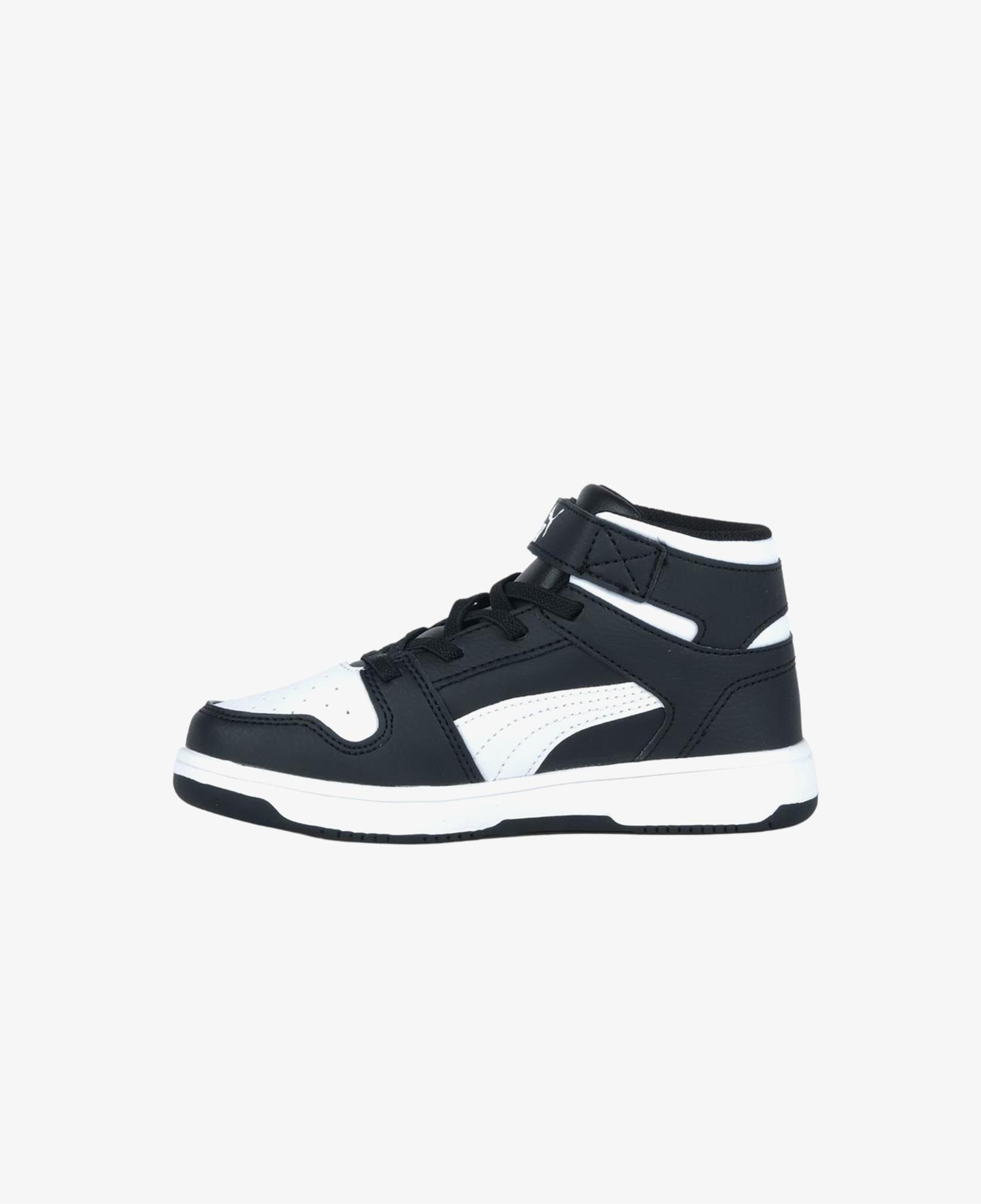 Puma Rebound Layup Çocuk Siyah/Beyaz Spor Ayakkabı