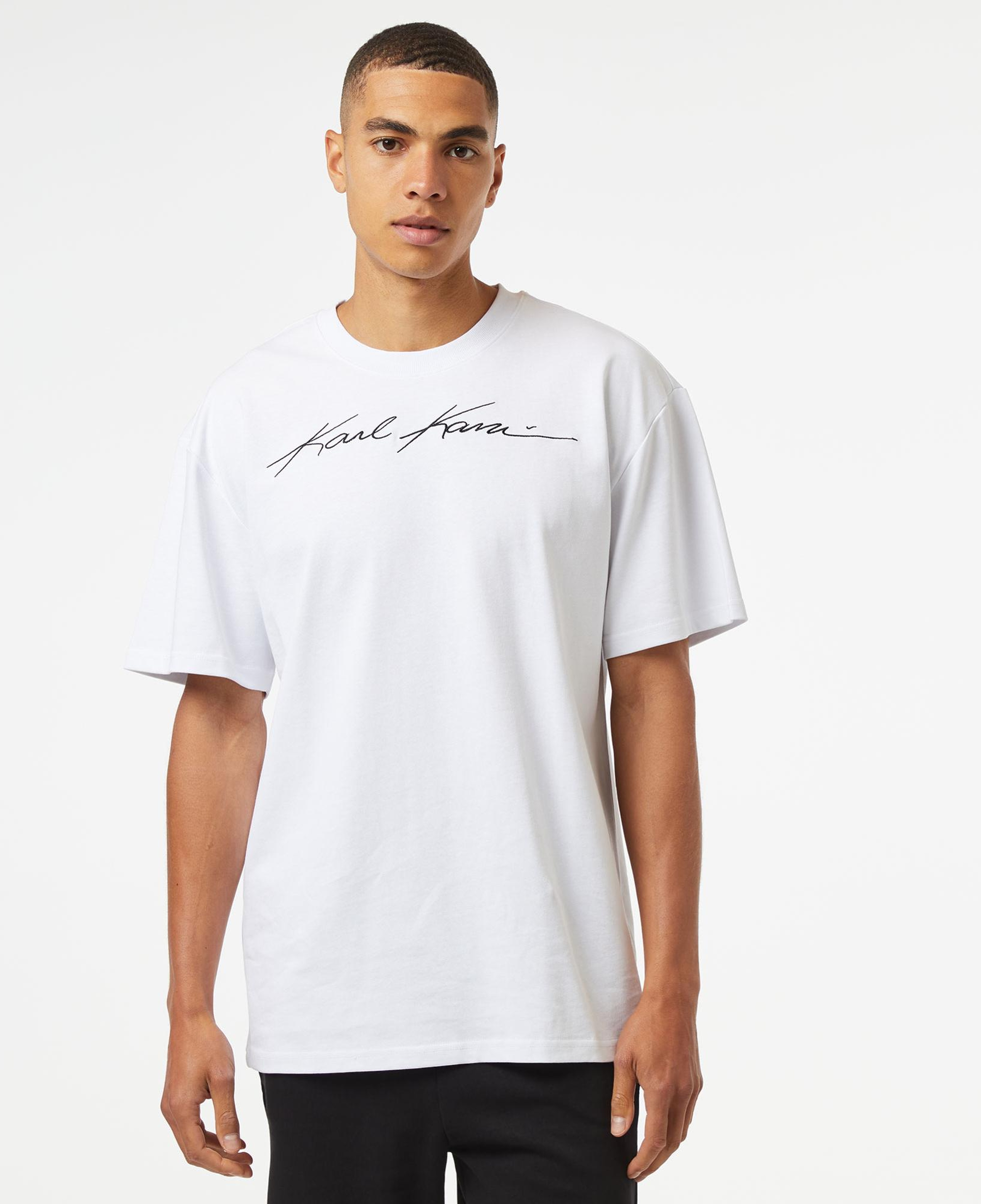 Karl Kani Autograph Heavy Jersey Boxy Erkek Beyaz T-Shirt
