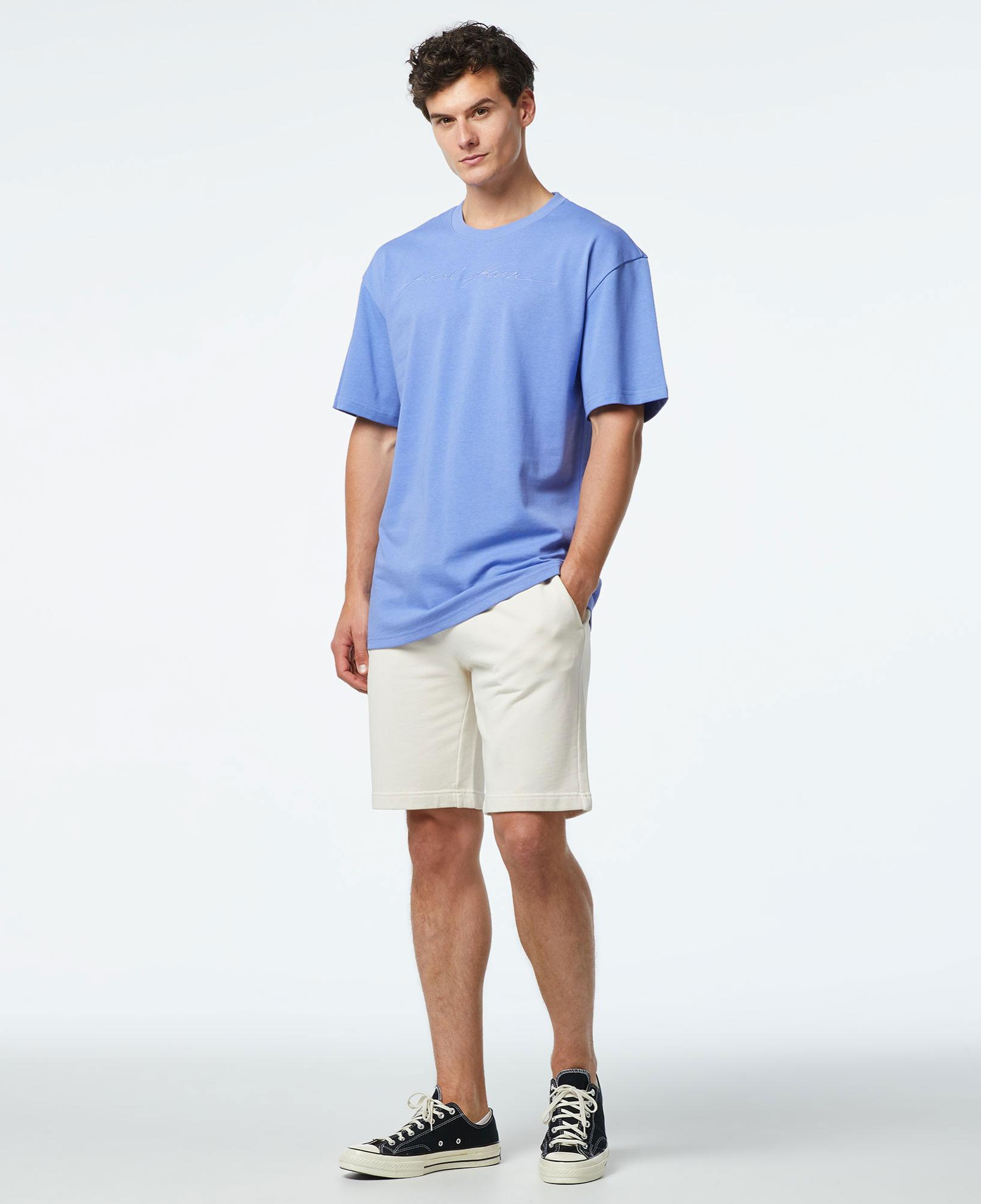 Karl Kani Autograph Heavy Jersey Boxy Erkek Mor T-Shirt