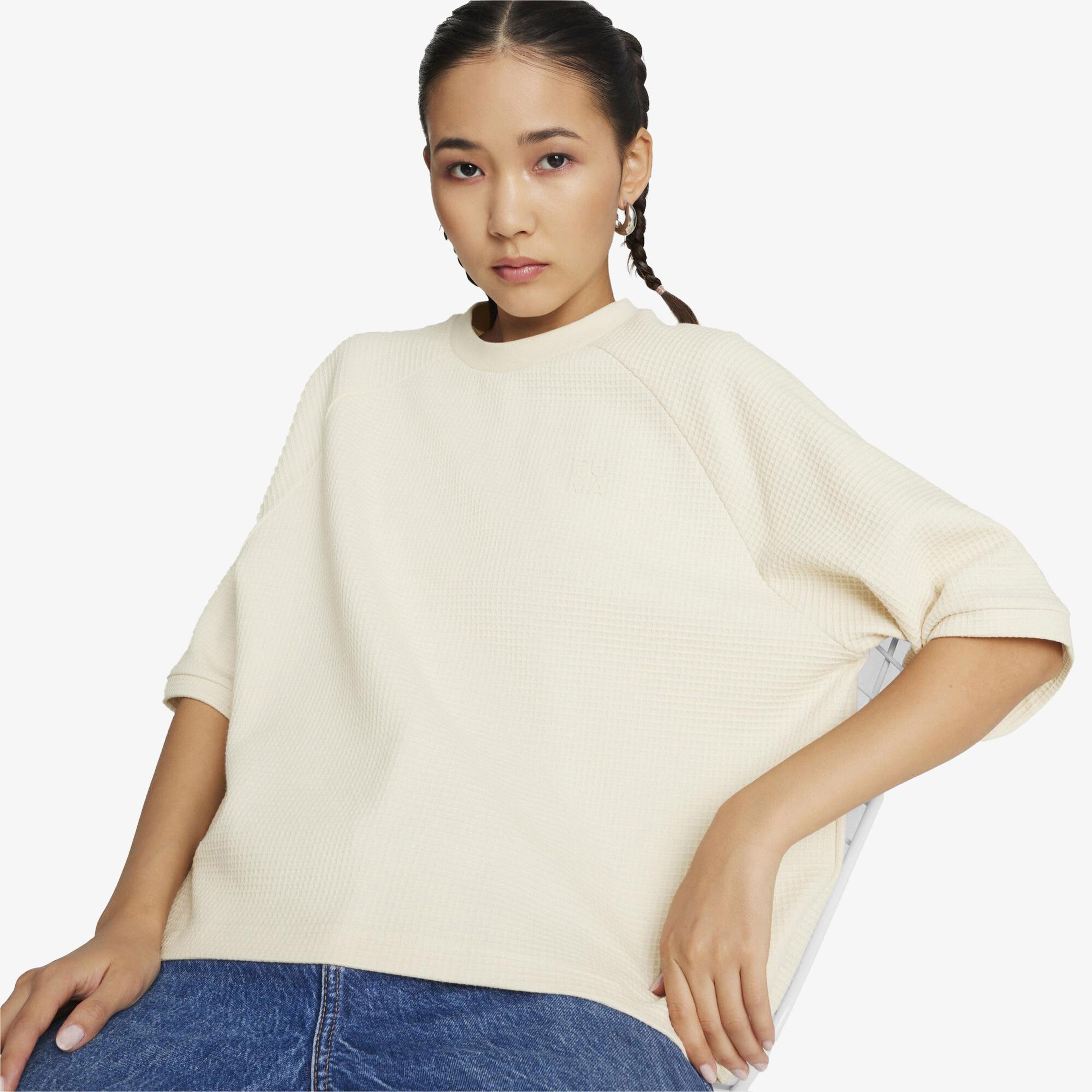 Puma infuse Relaxed Kadın Krem T-Shirt