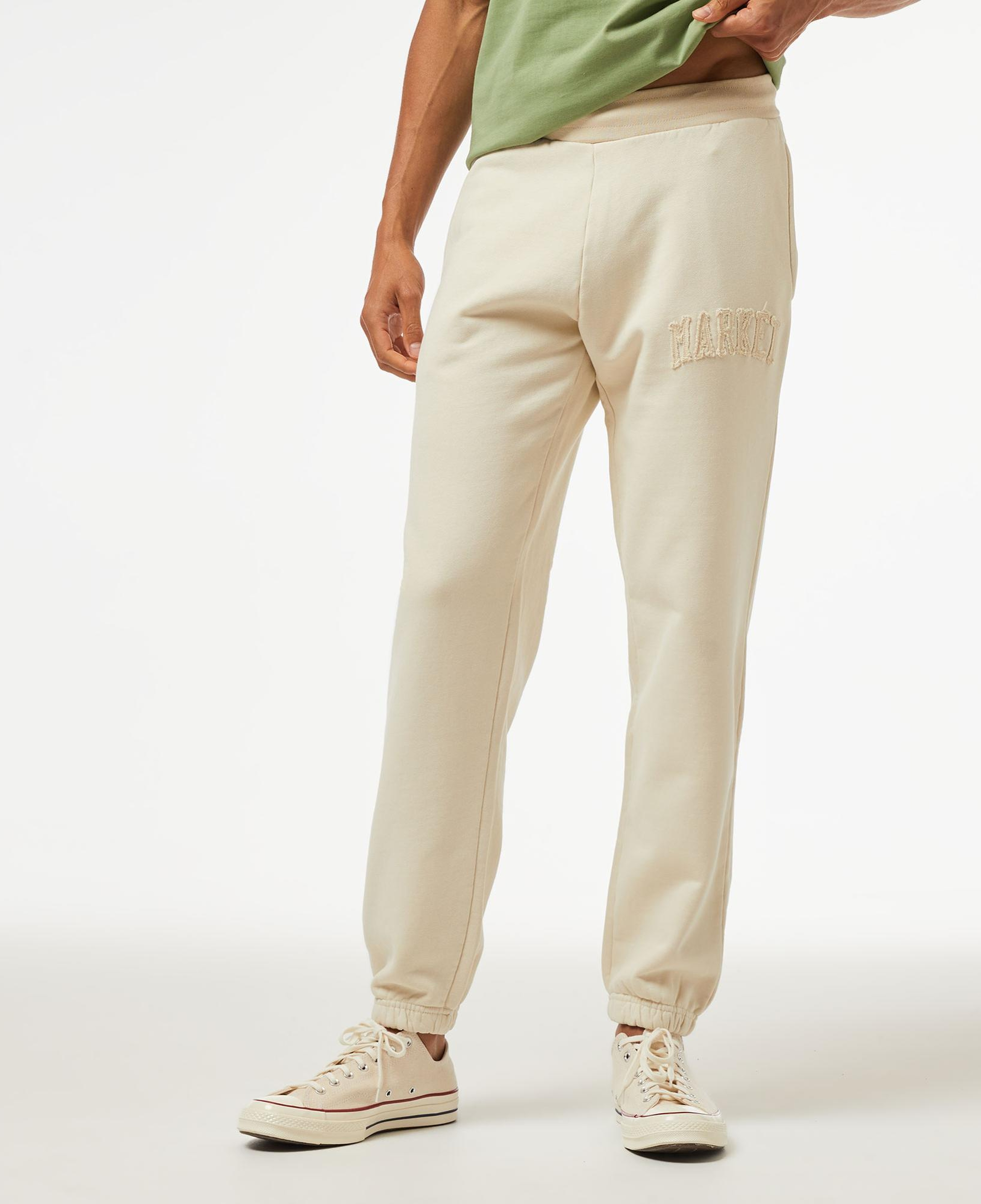 Market Vintage Wash Arc Erkek Krem Eşofman Altı