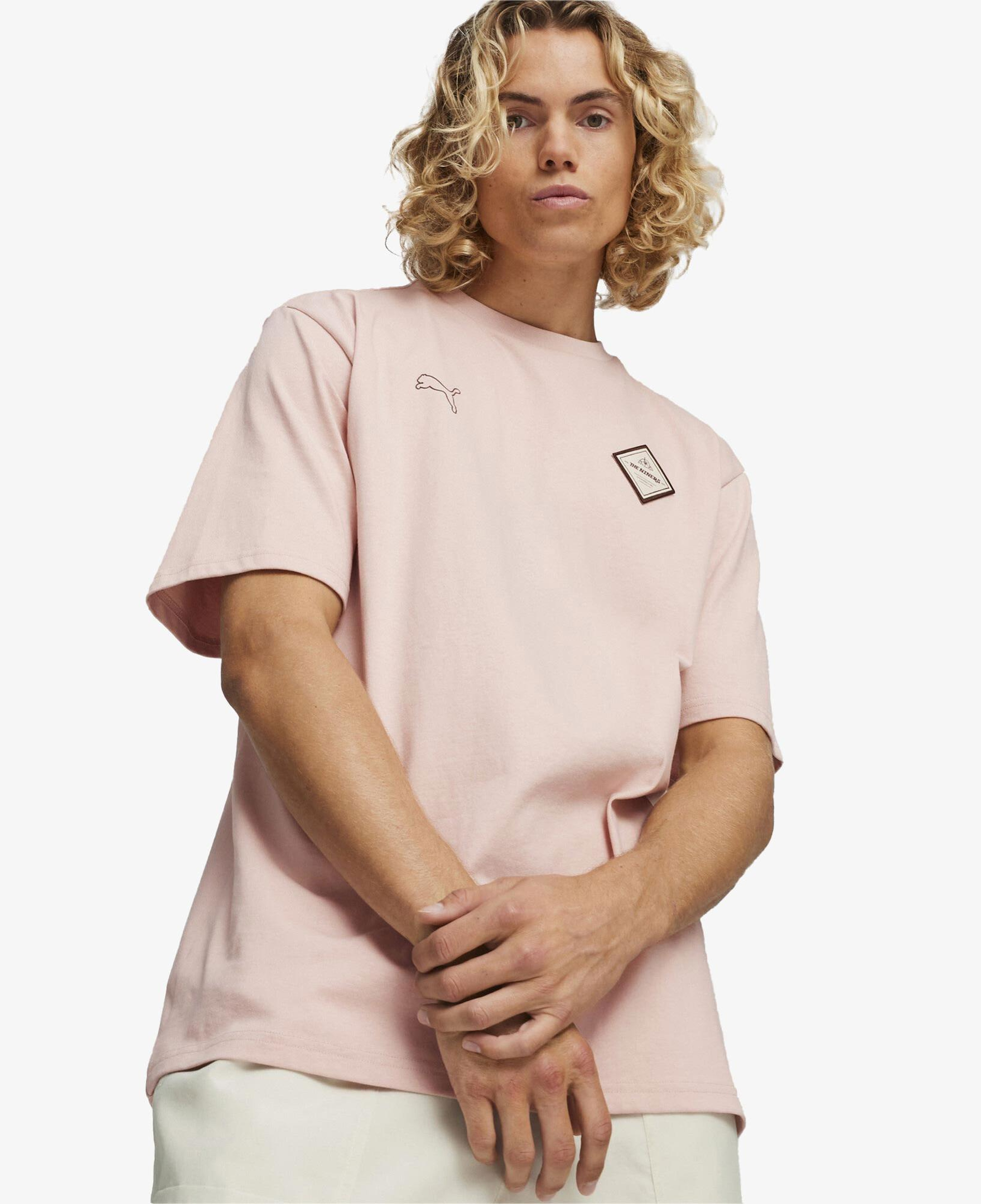 Puma Pl Summer Crew Erkek Pembe T-Shirt