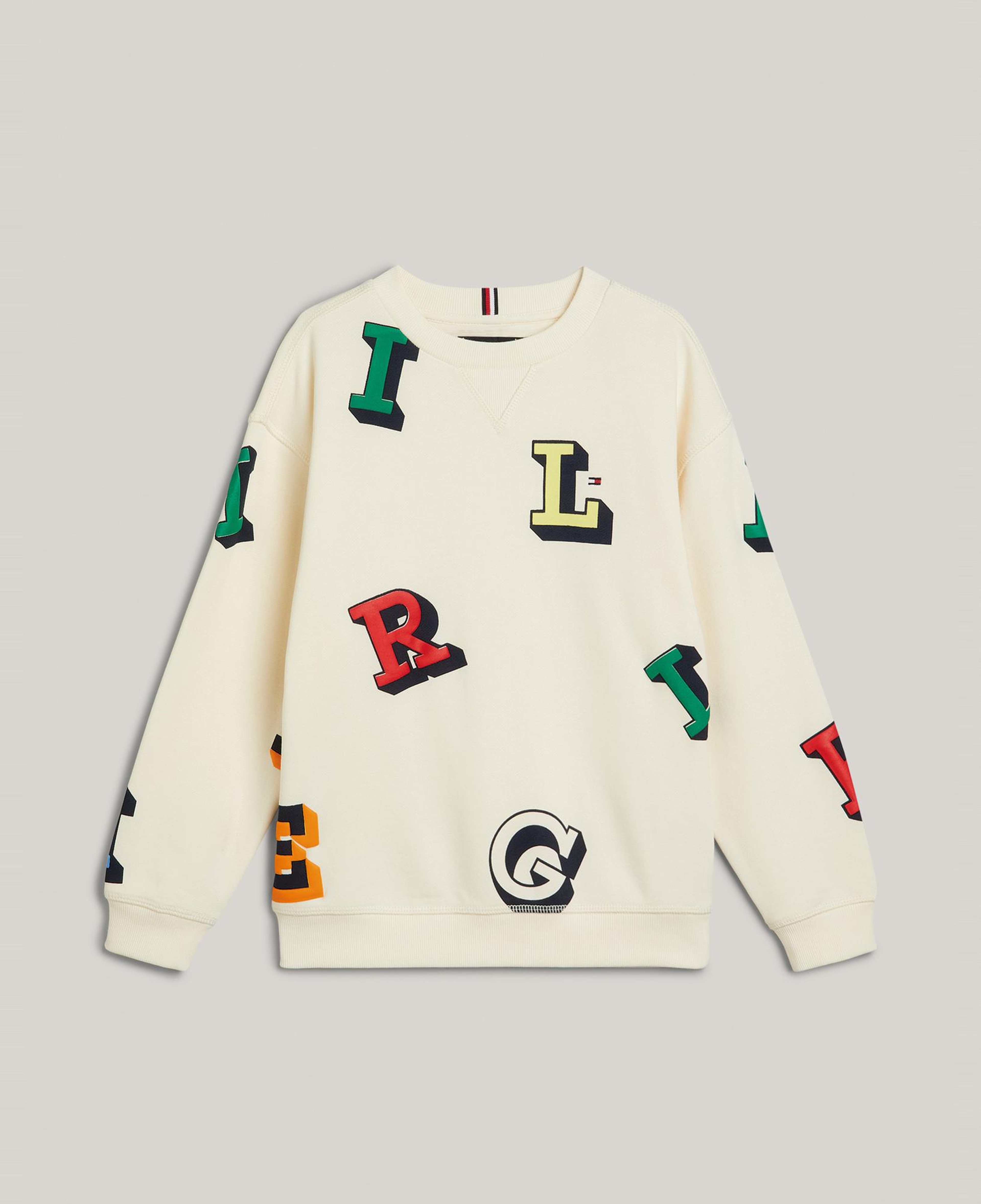 Tommy Hilfiger Monotype Allover Set Çocuk Bej Sweatshirt