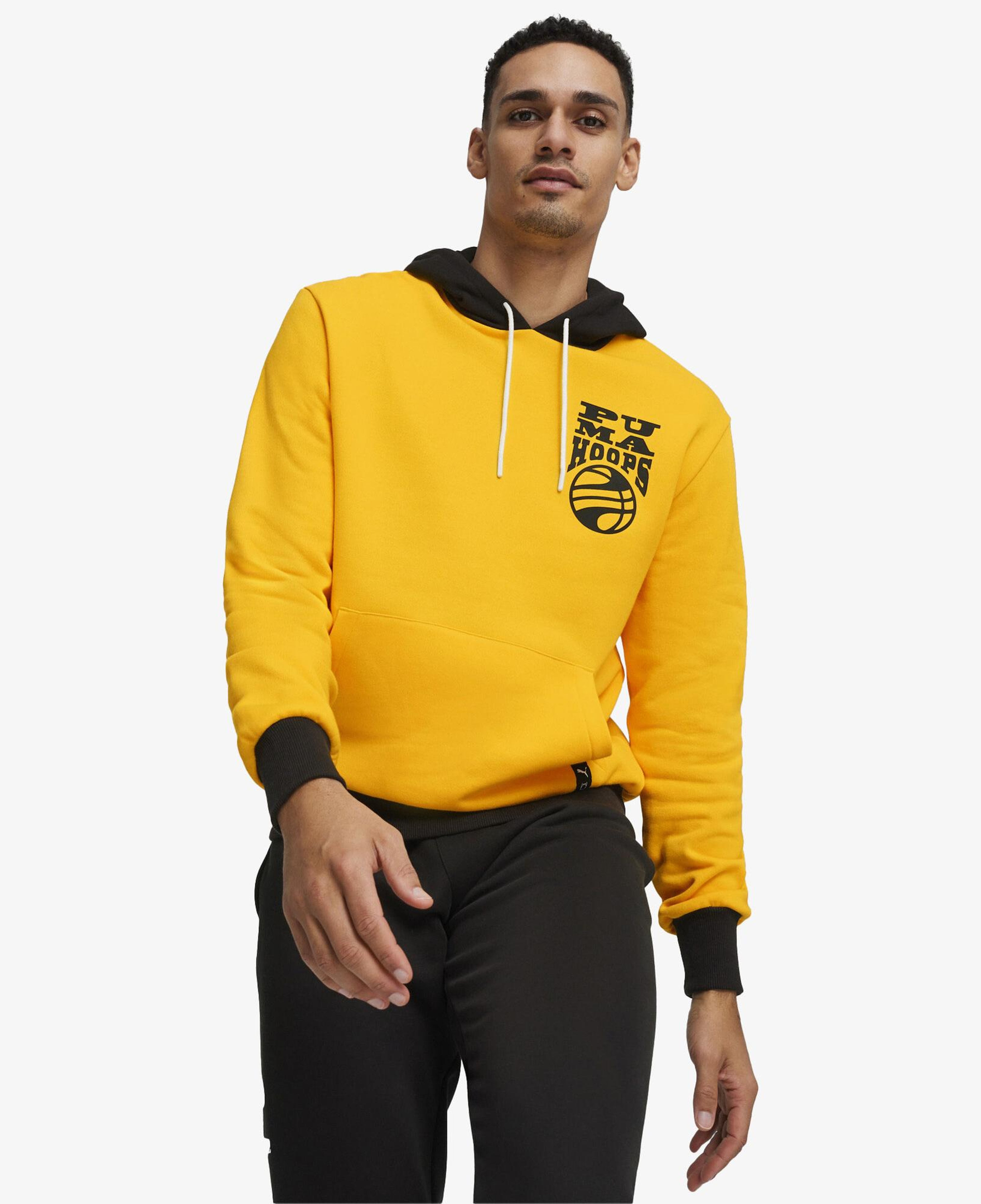 Puma Posterize 2.0 Erkek Sarı Hoodie