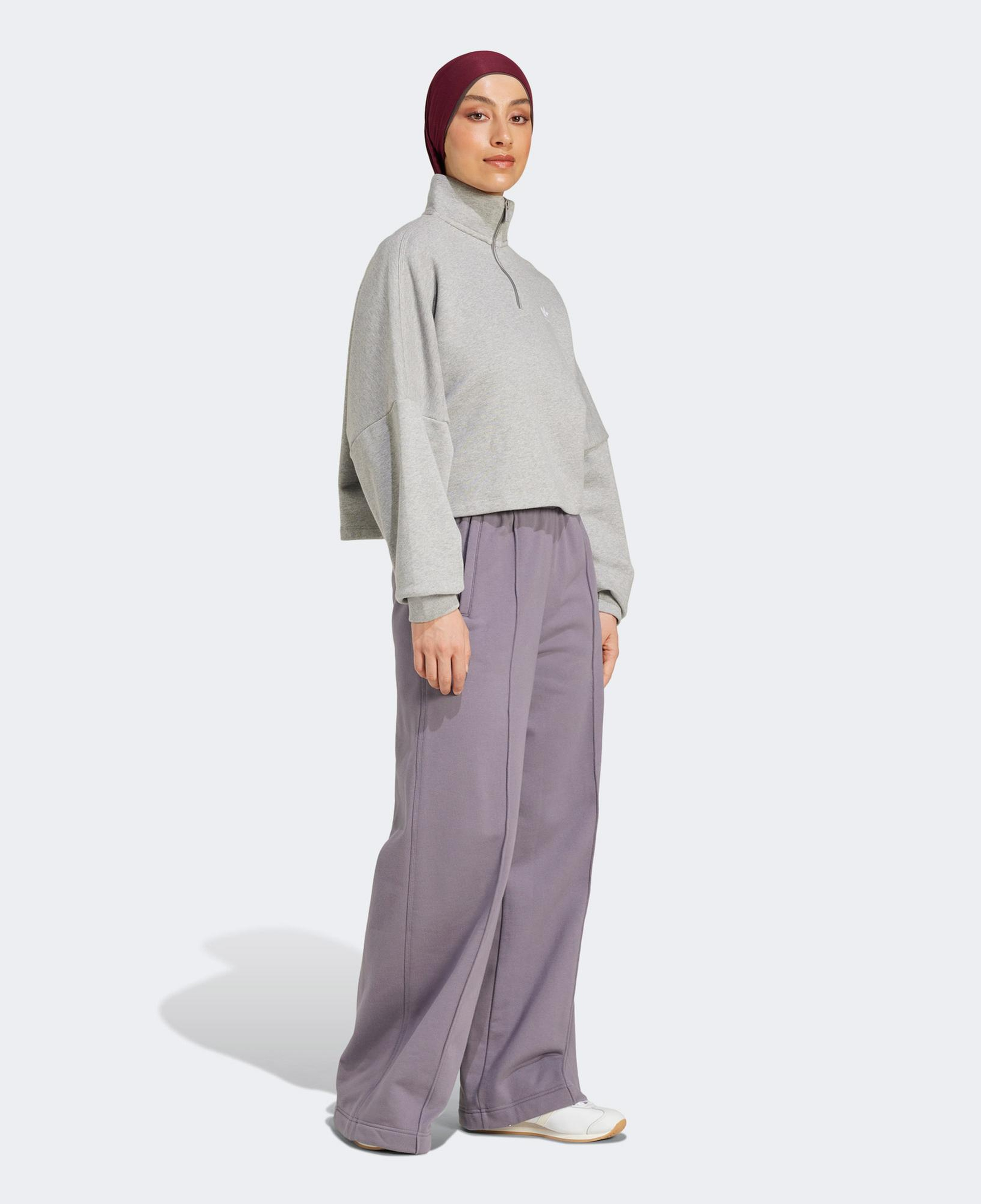 adidas Essentials Fleece Kadın Gri Sweatshirt