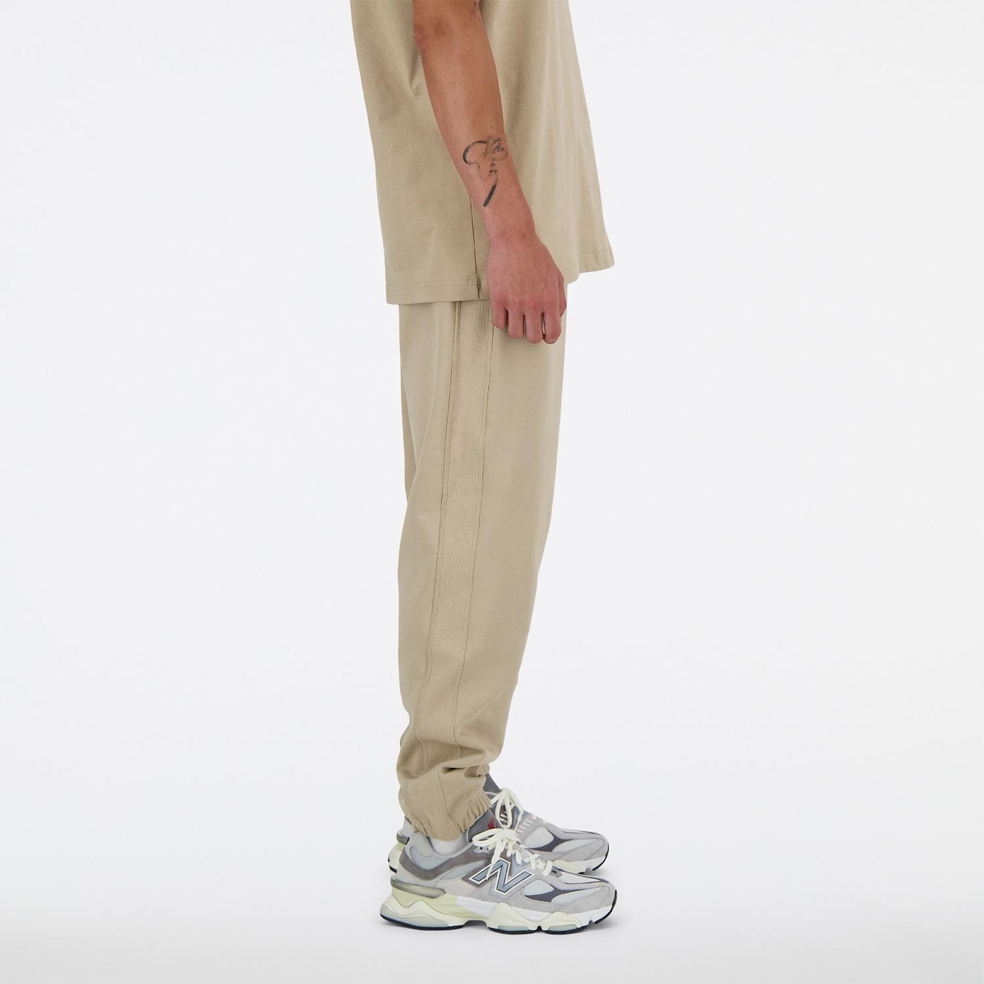 New Balance Athletics French Terry Erkek Krem Eşofman Altı