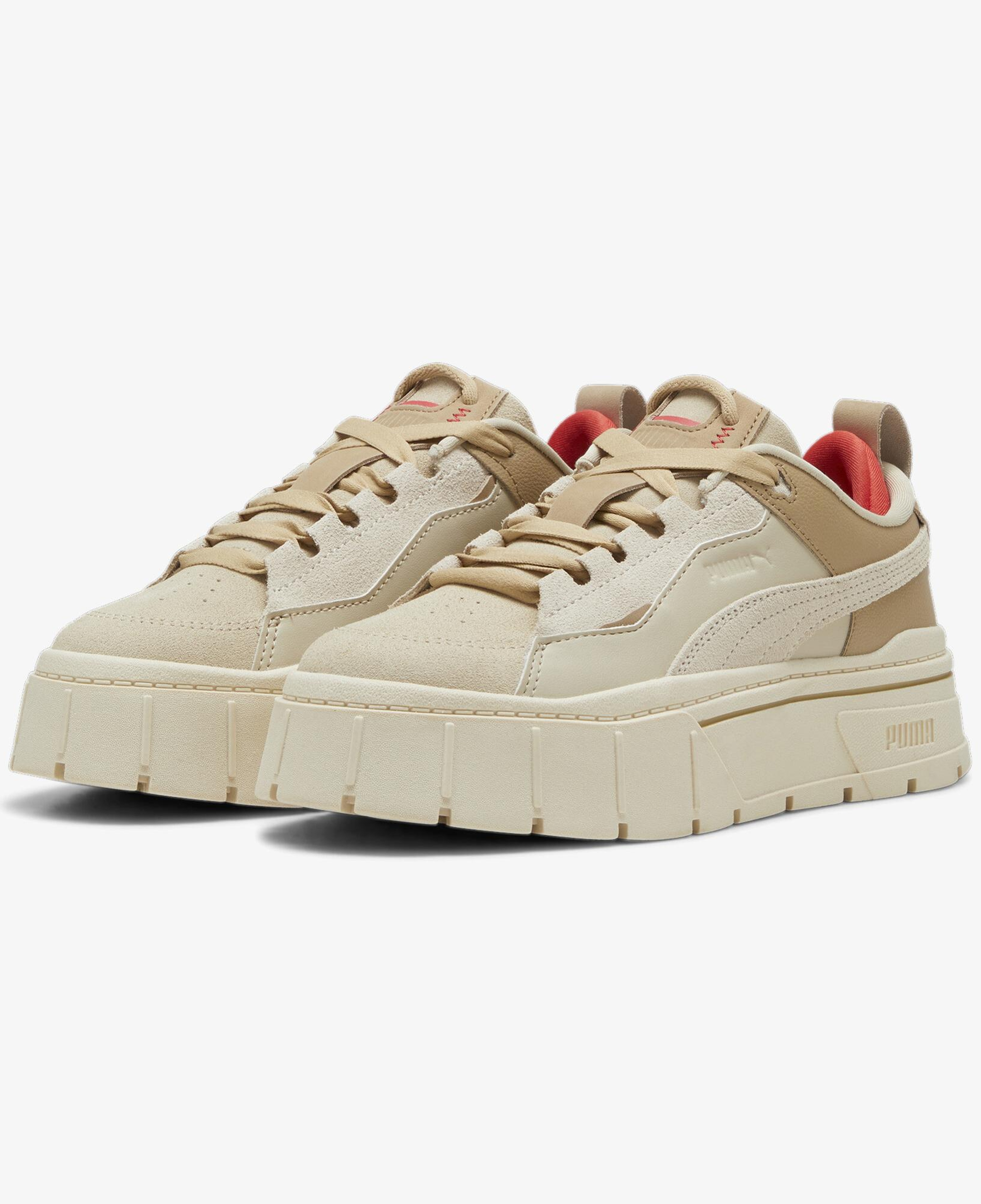 Puma Mayze Stack Xpl No Filter Kadın Krem Spor Ayakkabı