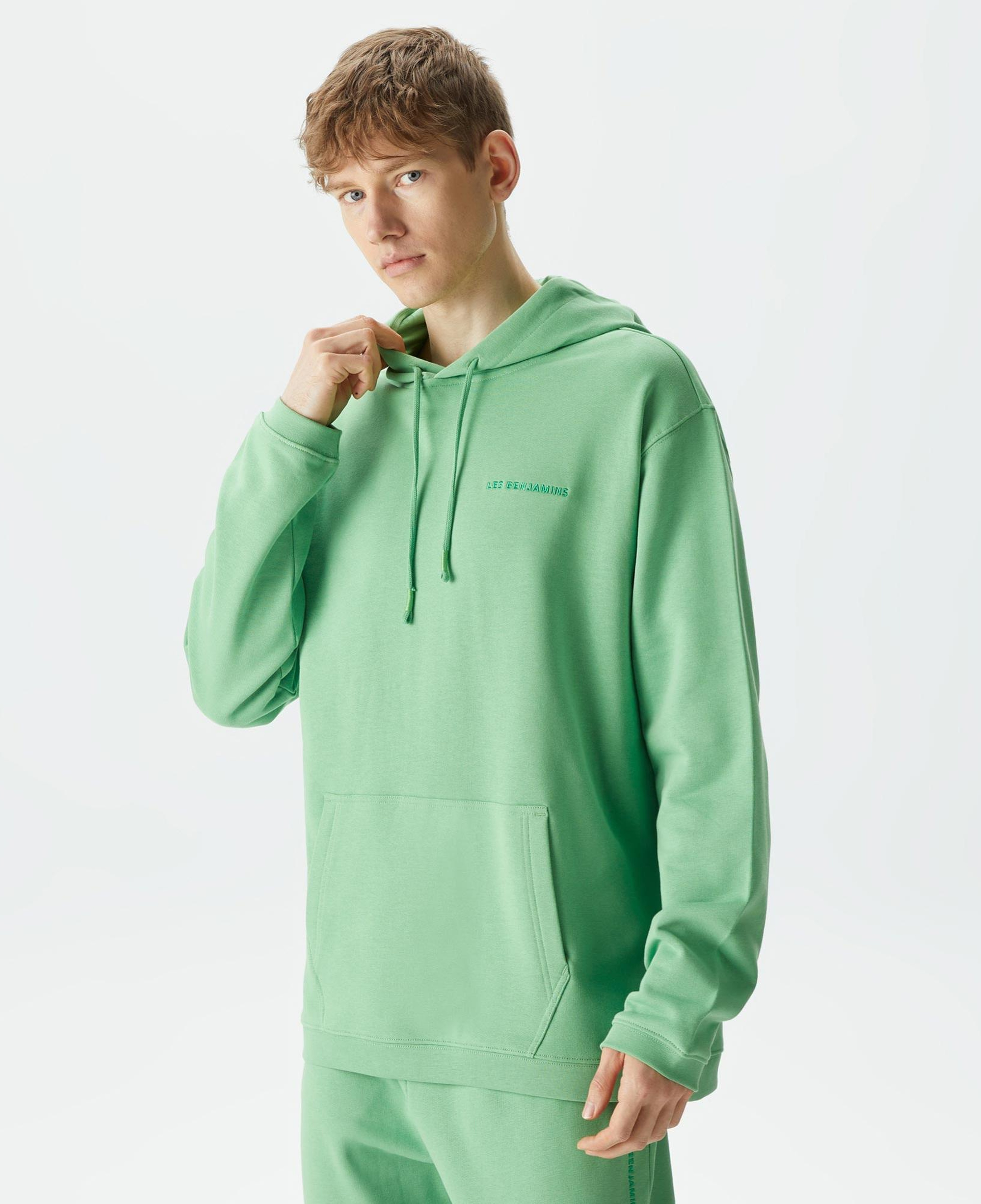 Les Benjamins Essential 305 Erkek Yeşil Hoodie