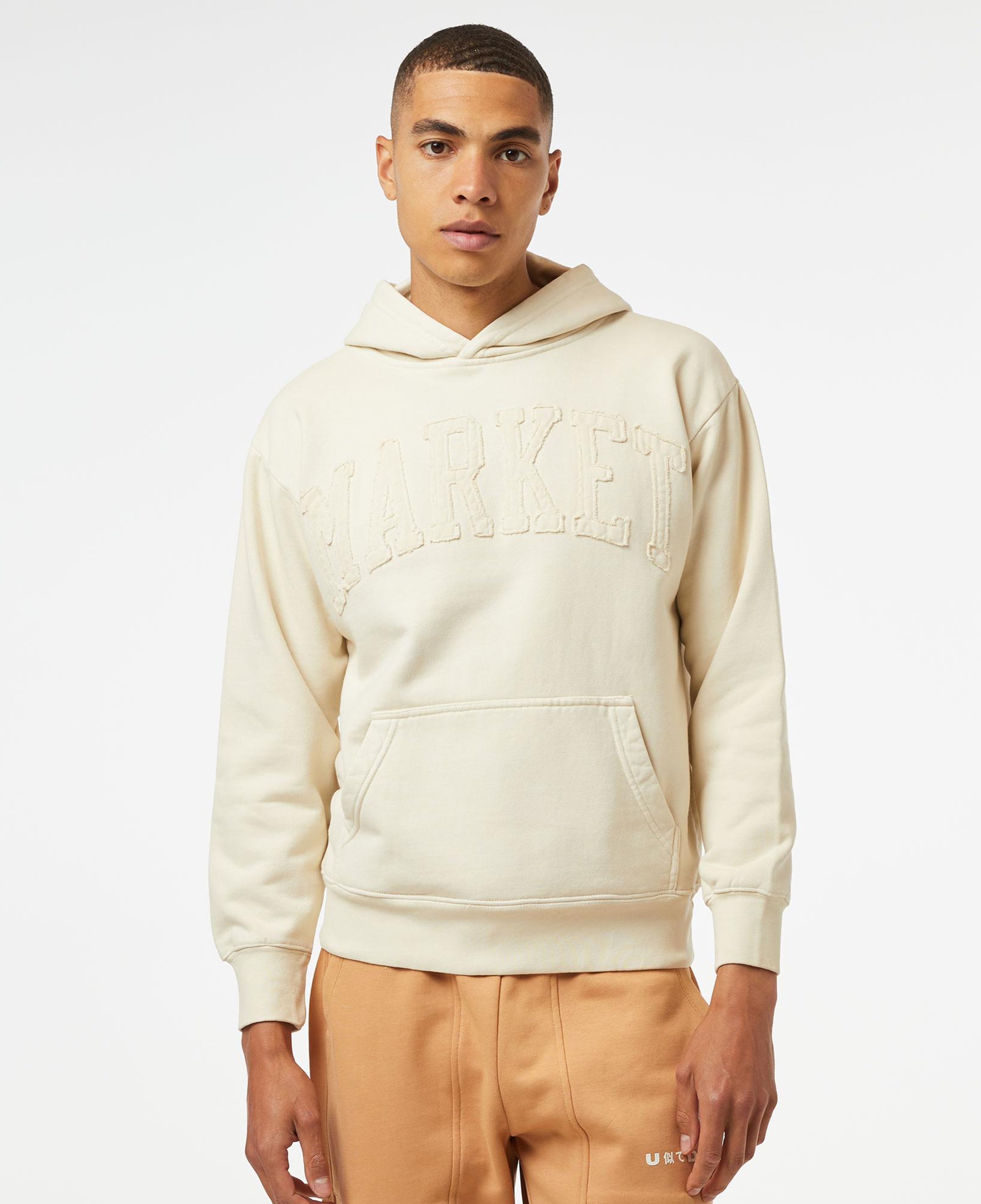 Market Vintage Wash Arc Erkek Krem Hoodie
