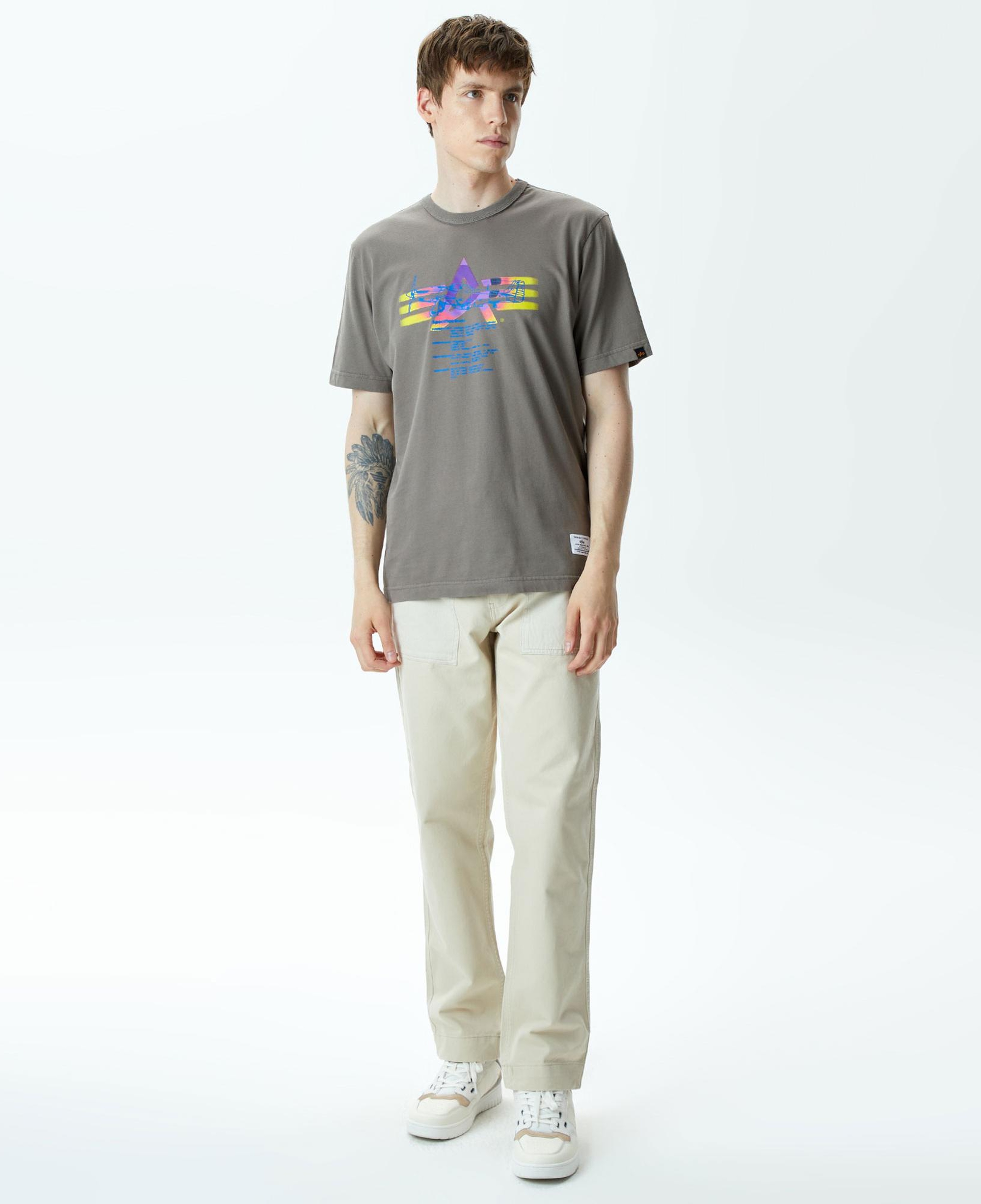 Alpha Industries Alpha Gradient Unisex Gri T-Shirt