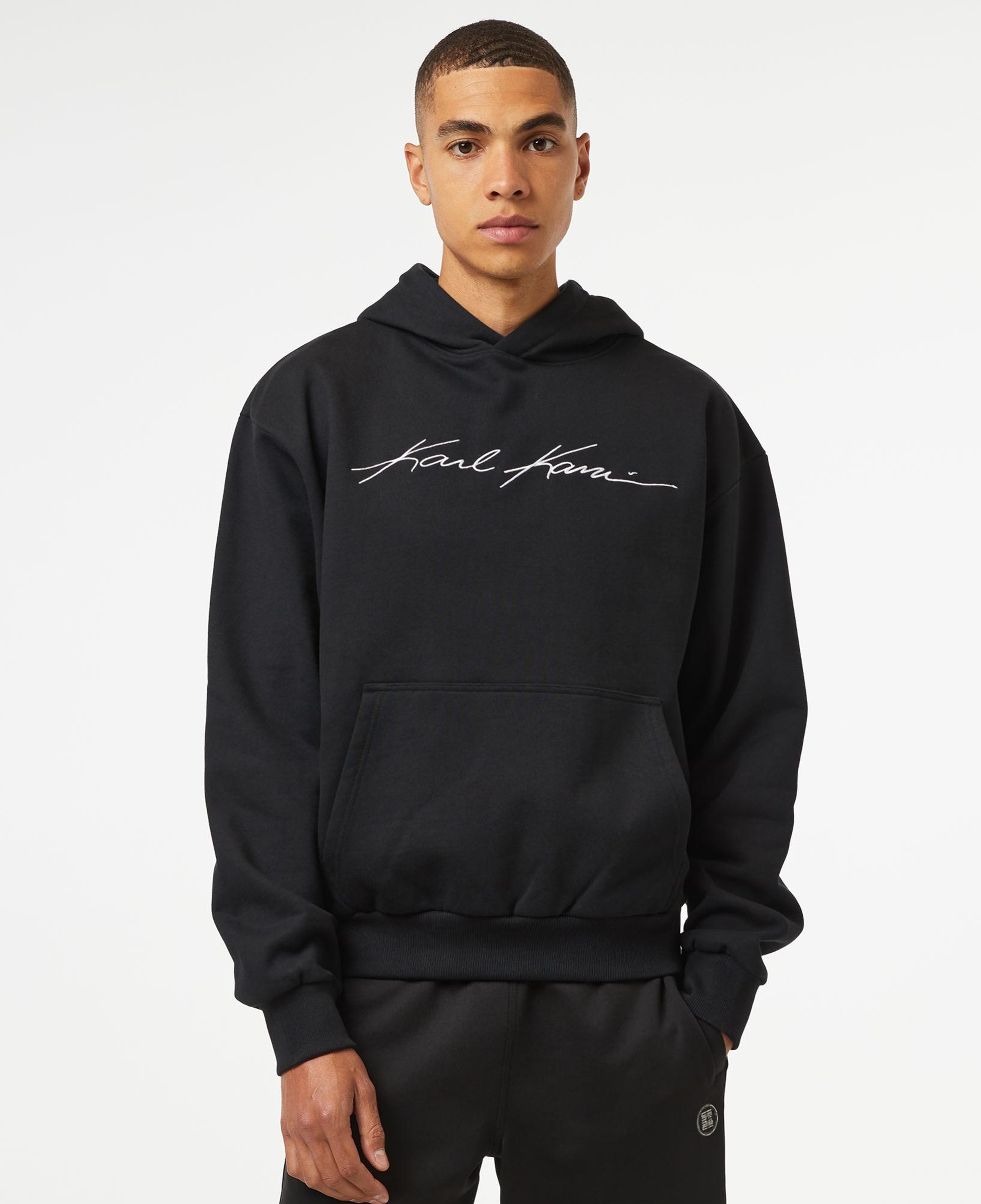 Karl Kani Autograph Heavy Sweat Os Erkek Siyah Hoodie