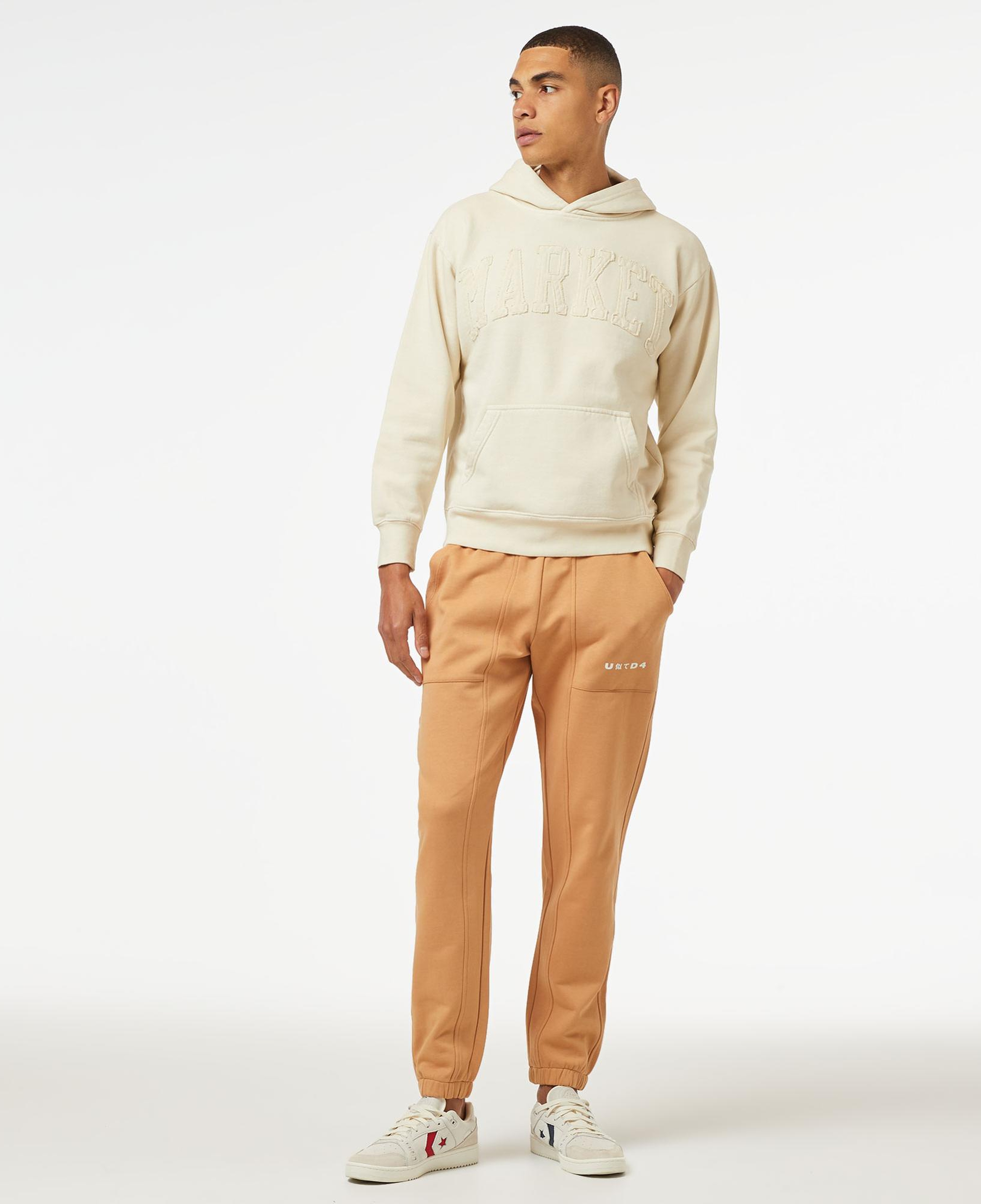 Market Vintage Wash Arc Erkek Krem Hoodie